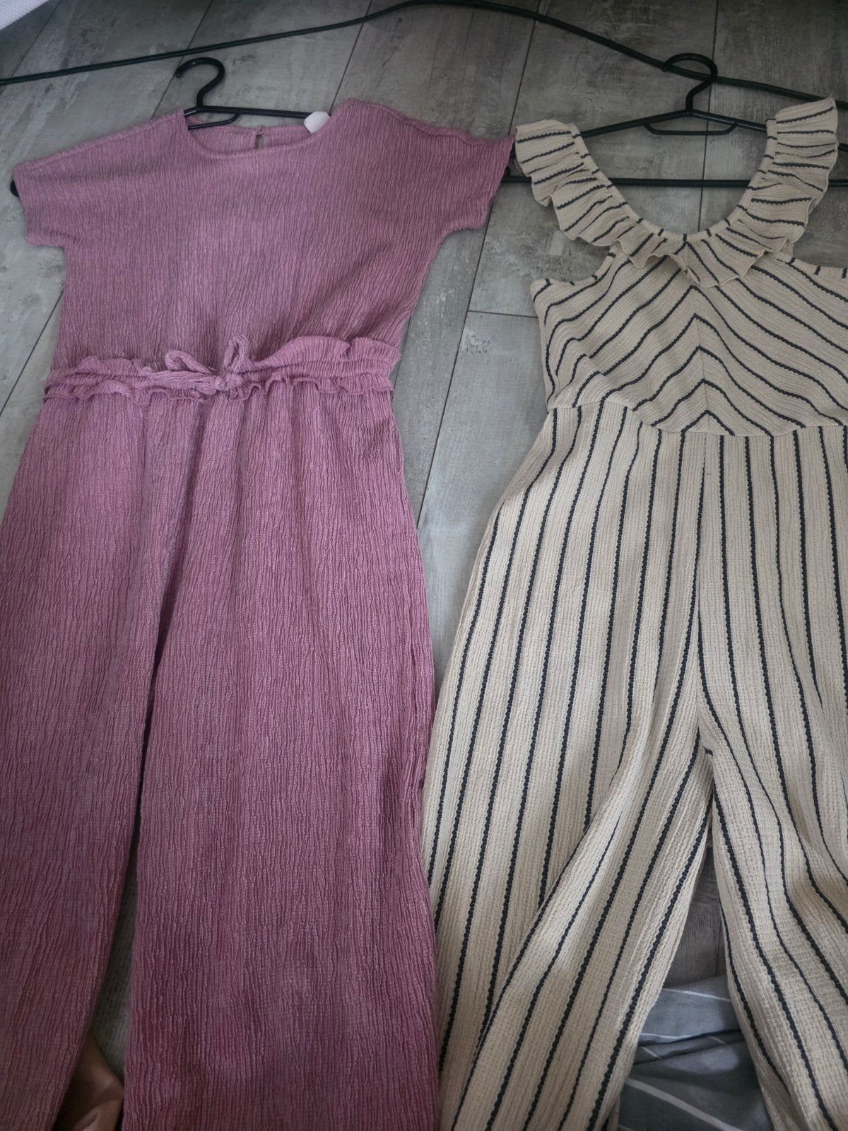 3 Meiden Jumpsuits - Zalmroze, Zwart/Crème, Zwart, Ophalen, Meisje, Onbekend, Overige typen