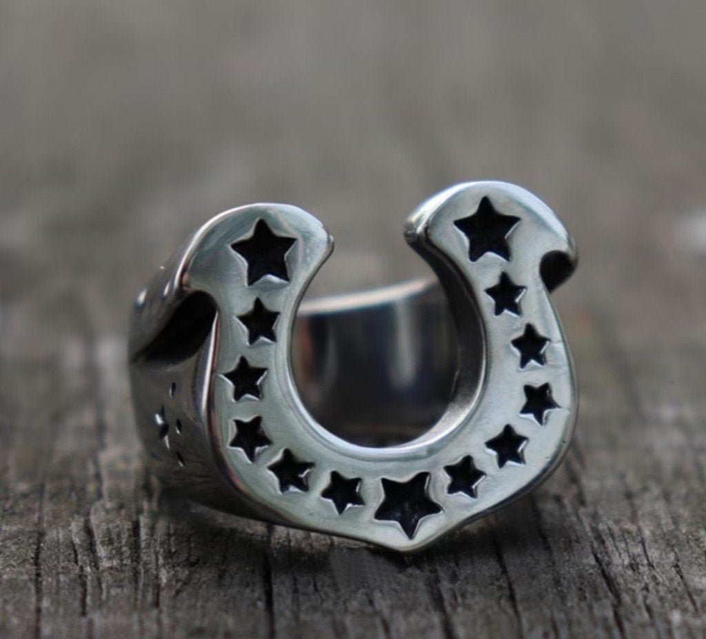 Lucky Hoefijzer ring, 19 tot 20, Heer, Nieuw, Zilver