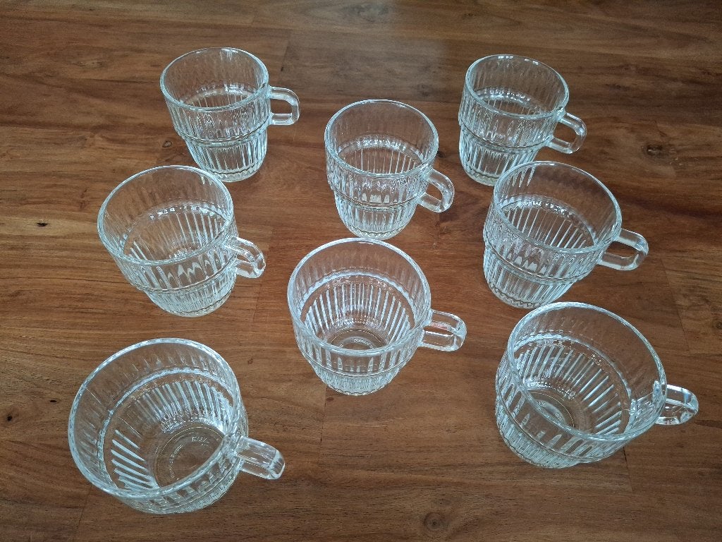 8 theeglazen Bormioli Rocco, Ophalen, Glas of Glazen, Overige merken, Landelijk/Boerenbont