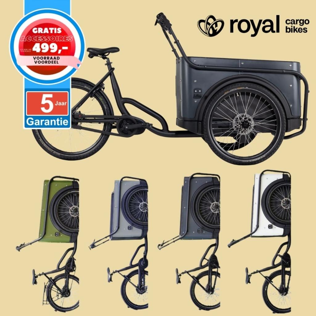 Royal Cargo Bike elektrische bakfiets Nederlandse bakfietsen, Fietsen en Brommers, Fietsen | Bakfietsen, Overige merken, 4 kinderen of meer