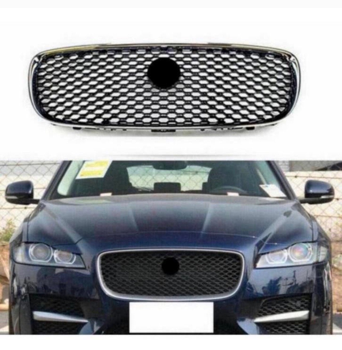 Jaguar XF XFR 2016-2020 grill grille chrome chroom zwart NEW, Ophalen of Verzenden, H, H, H