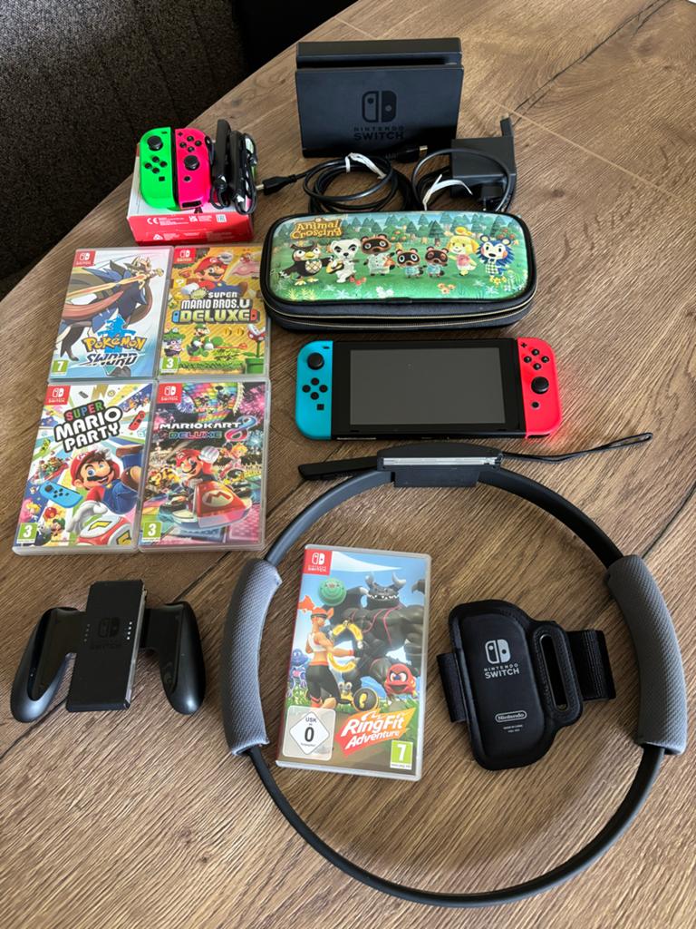Nintendo Switch Compleet Pakket met 5 Games en Accessoires, Spelcomputers en Games, Spelcomputers | Nintendo Switch, Ophalen of Verzenden