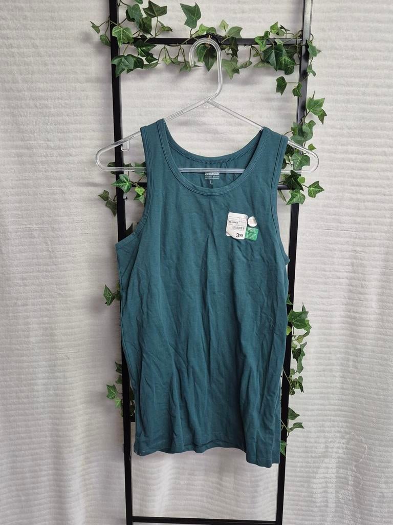 Zeeman Groene Tanktop Maat L - Nieuw met kaartje, Kleding | Heren, T-shirts, Ophalen of Verzenden, Nieuw, Groen