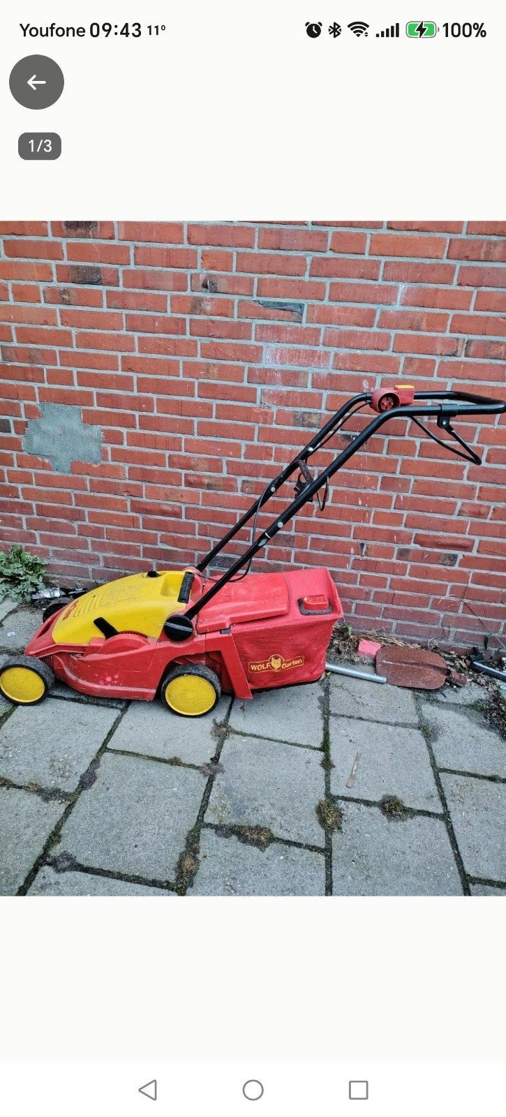 Wolf Garten elektrische grasmaaier met opvangzak, Tuin en Terras, Ophalen, Cirkelmaaier, Elektrische grasmaaier, Opvangzak