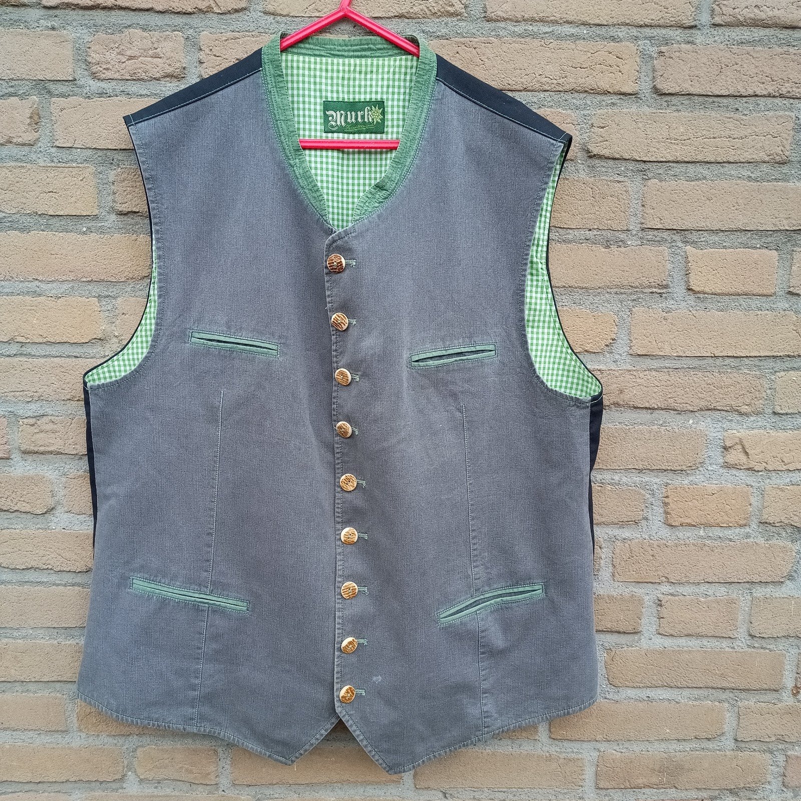 Murk 56 / 28 trachten gilet vest katoen wasbaar Oktoberfest, Maat 56/58 (XL), Ophalen of Verzenden, Zo goed als nieuw, Kleding