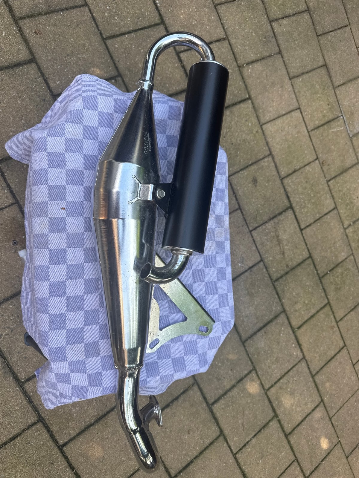 Technigas uitlaat voor scooter/brommer 2takt, Fietsen en Brommers, Brommeronderdelen | Scooters, Ophalen, Zo goed als nieuw, Uitlaat