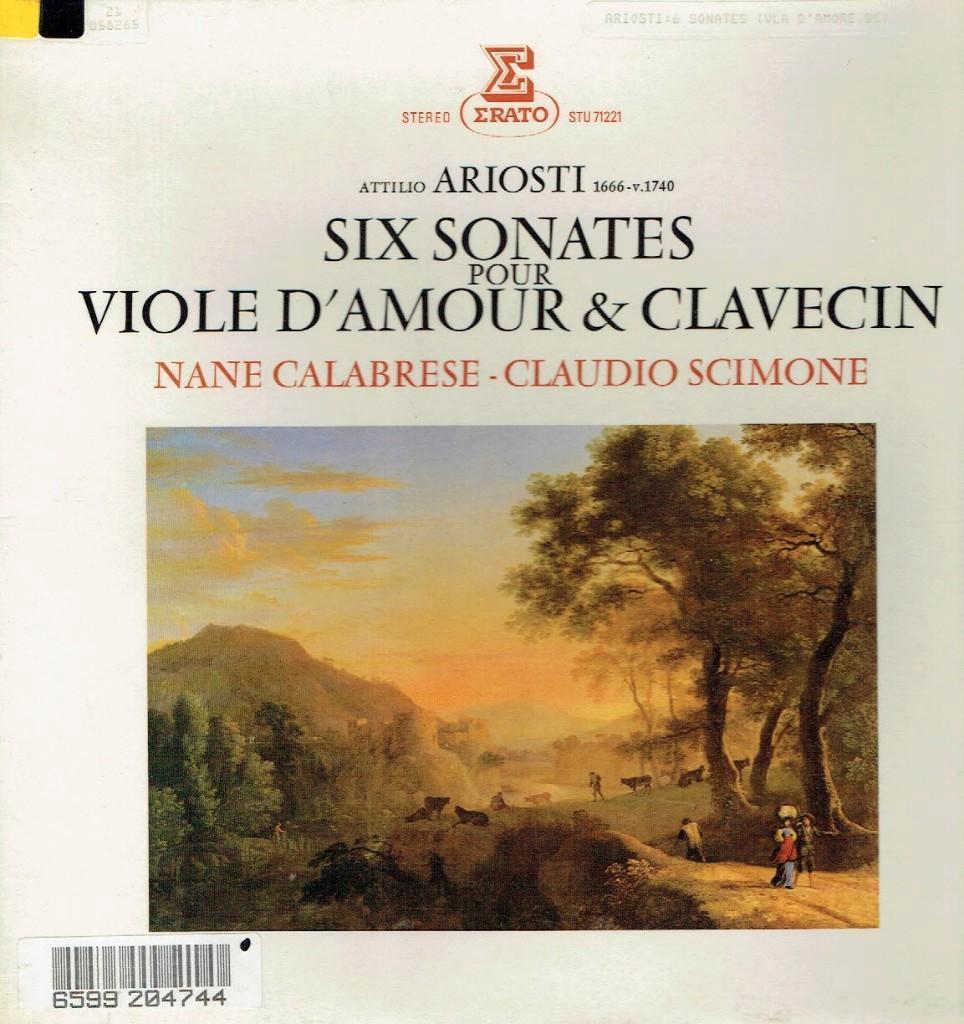 Ariosti Nane Calabrese Claudio Scimone–Sonates Viole, Kamermuziek, Verzenden, Zo goed als nieuw, 12 inch