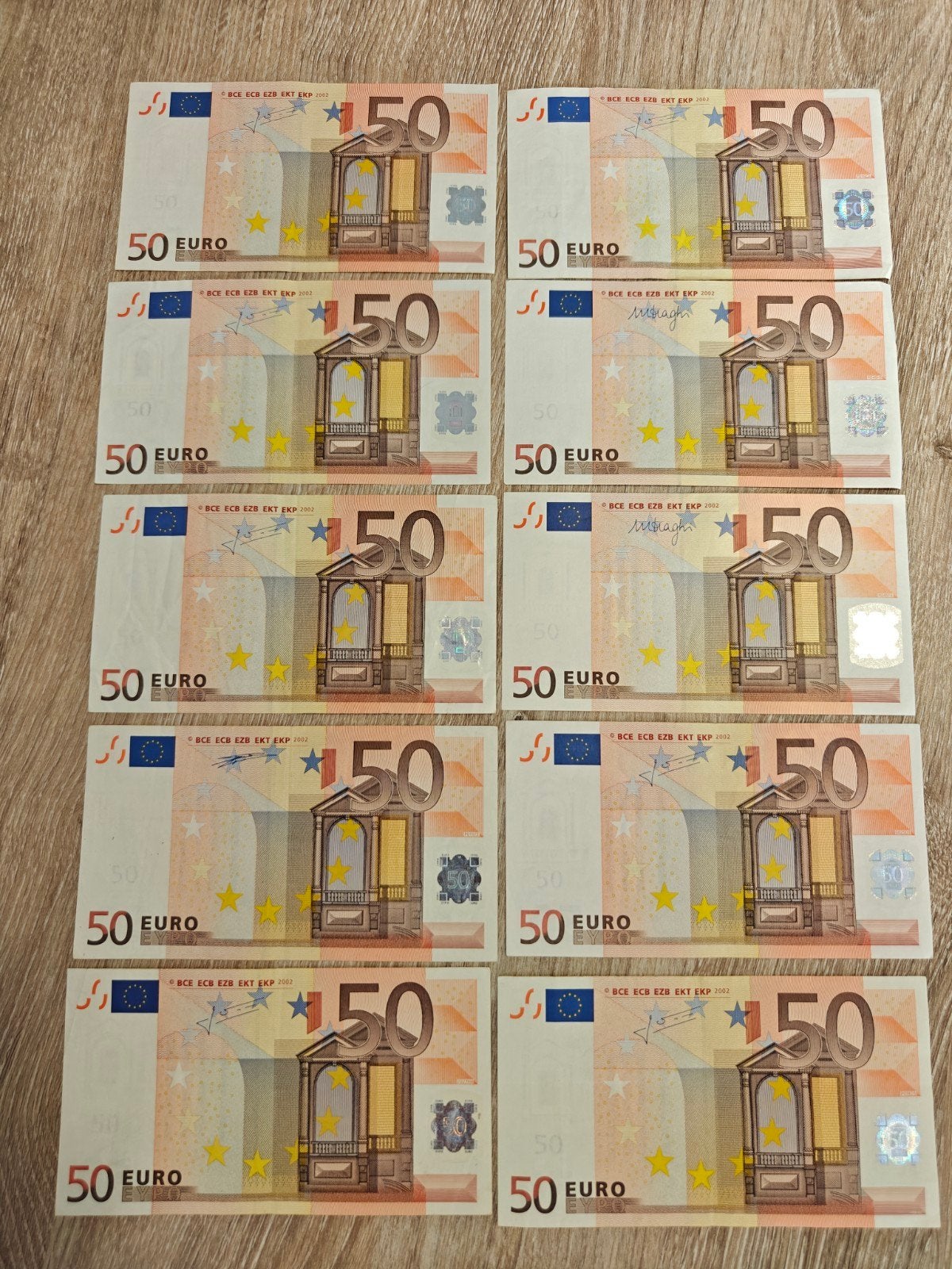 10x 50 Euro biljetten - Serie 2002 (prijs per stuk), Postzegels en Munten, Bankbiljetten | Europa | Eurobiljetten, Ophalen of Verzenden