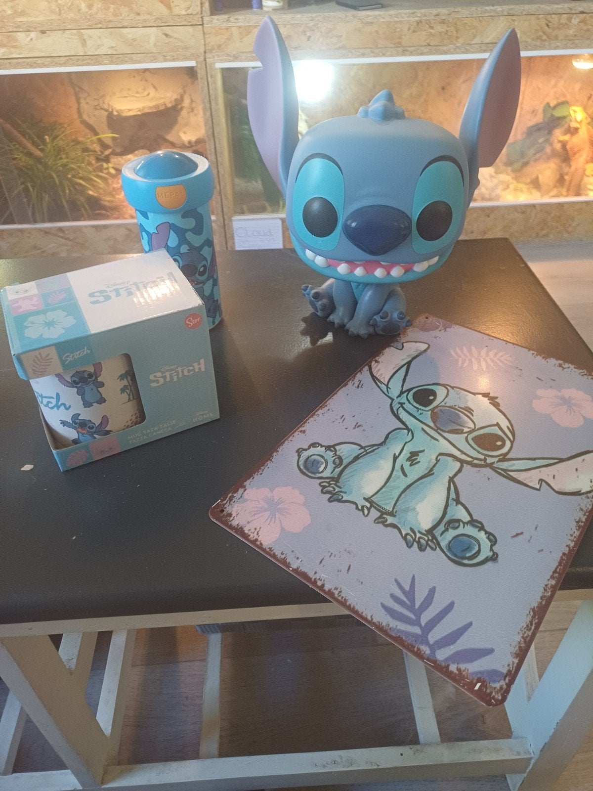 Disney Stitch Collectie: Mok, Funko Pop, Drinkfles & Plaat, Verzamelen, Ophalen, Overige figuren, Zo goed als nieuw, Overige typen