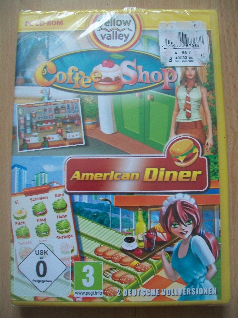 PC CD-Rom Duits 2 in 1 Coffee Shop / American Diner - NIEUW, Ophalen of Verzenden, Nieuw, Windows