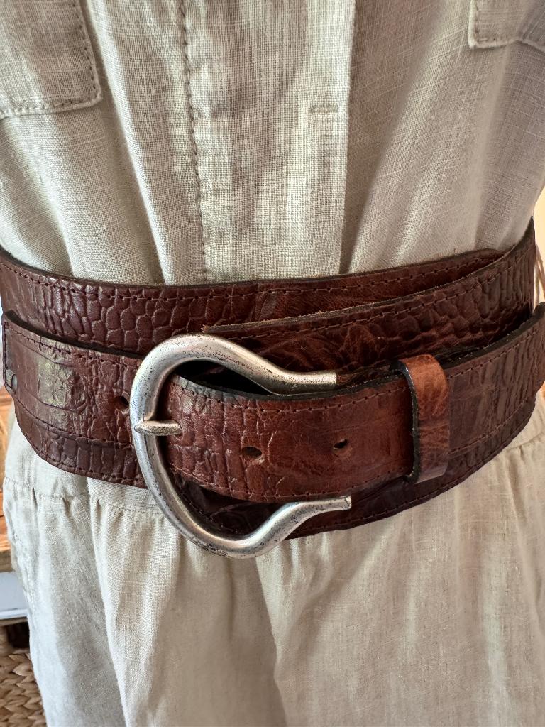 Nieuwe, brede Bruine leren riem Mark, 38/M/80, NIEUW., Kleding | Dames, Riemen en Ceinturen, 80 tot 90 cm, Verzenden, Echt leder