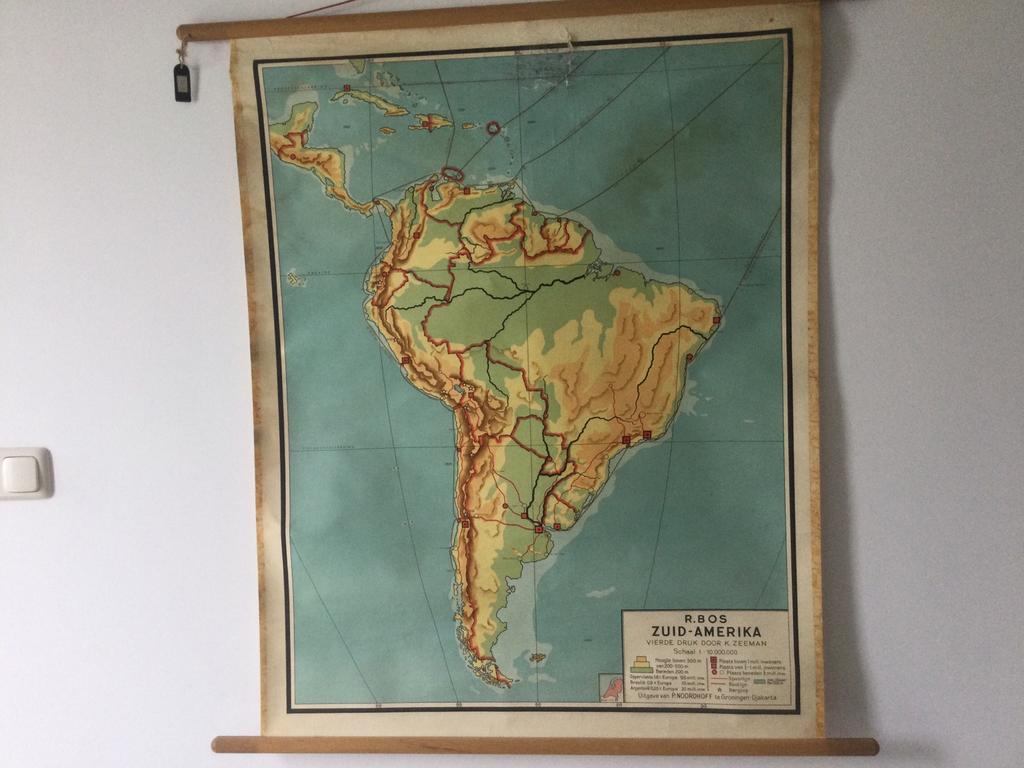 Schoolplaat zuid Amerika., Ophalen of Verzenden, Aardrijkskunde