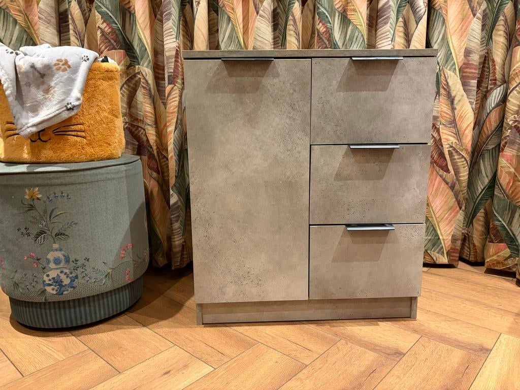 vidaXL Dressoir kast 60x30x70 cm betongrijs, Ophalen, Gebruikt, 50 tot 100 cm, Met lade(s)