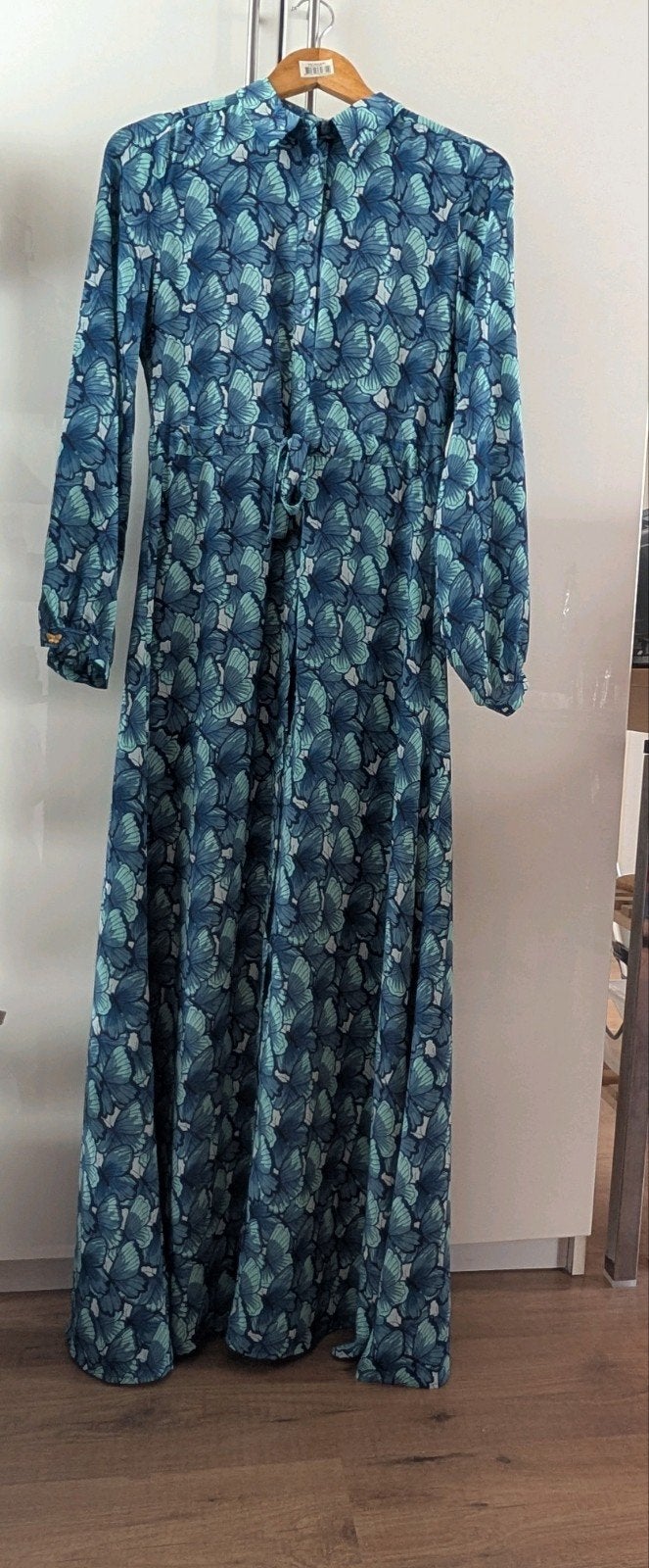 Fabienne Chapot Frida Long Dress Vlinderprint Maat 34, Blauw, Ophalen of Verzenden, Zo goed als nieuw, Fabienne Chapot