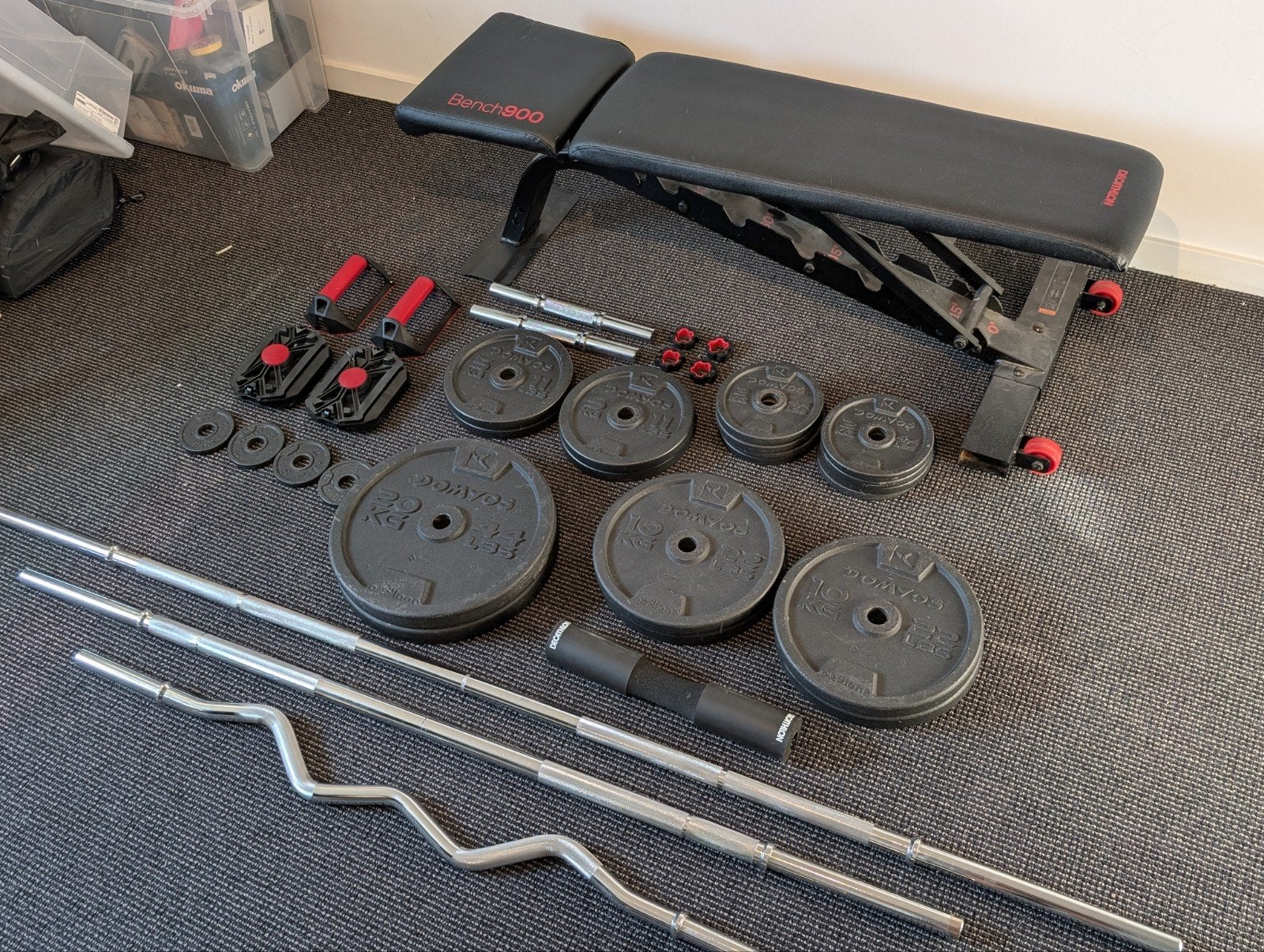 Complete set voor krachttraining, Ophalen, Zo goed als nieuw, Benen