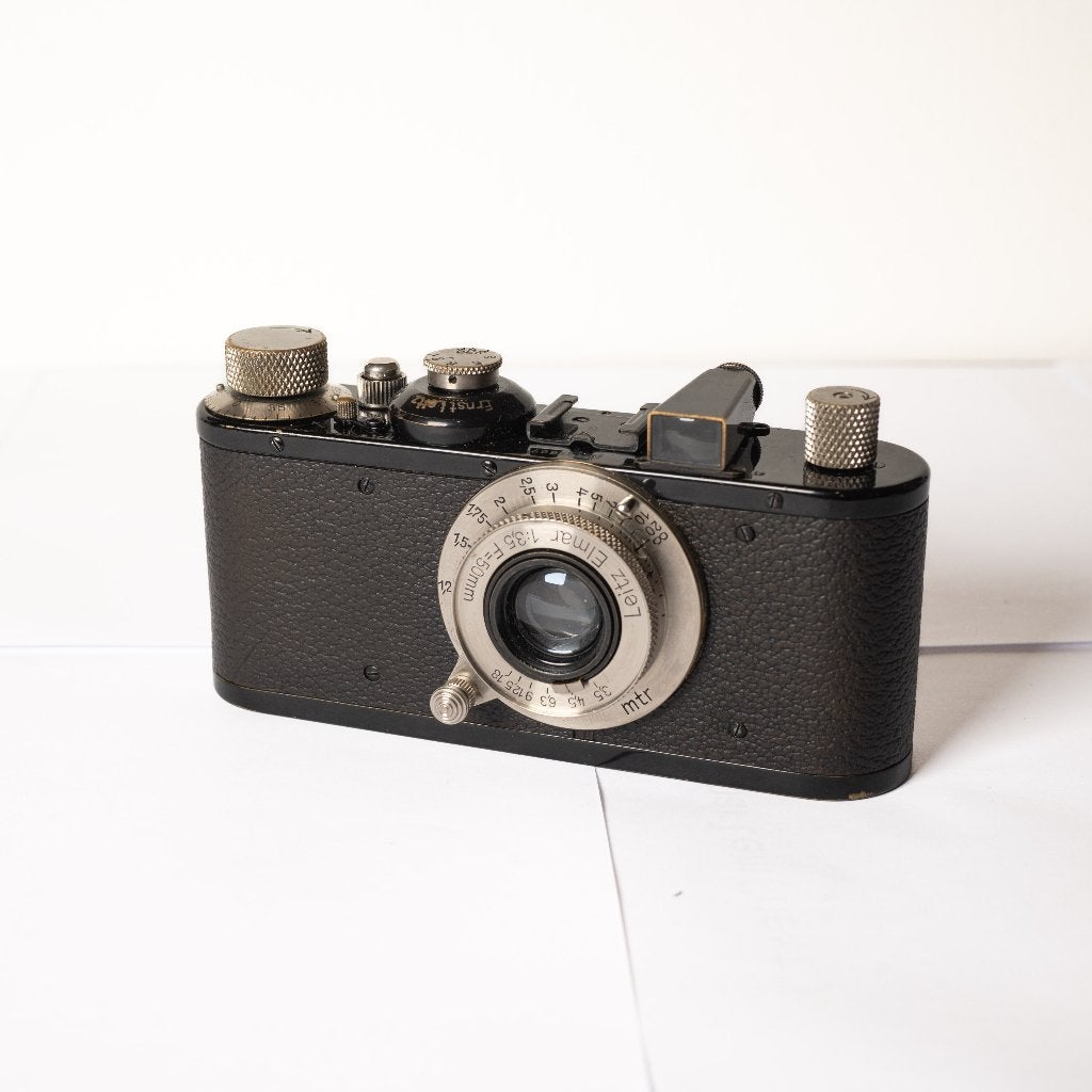 Leica Standard (Model E) + nickel Elmar 50mm f/3.5, Ophalen of Verzenden, Zo goed als nieuw, Compact, Leica
