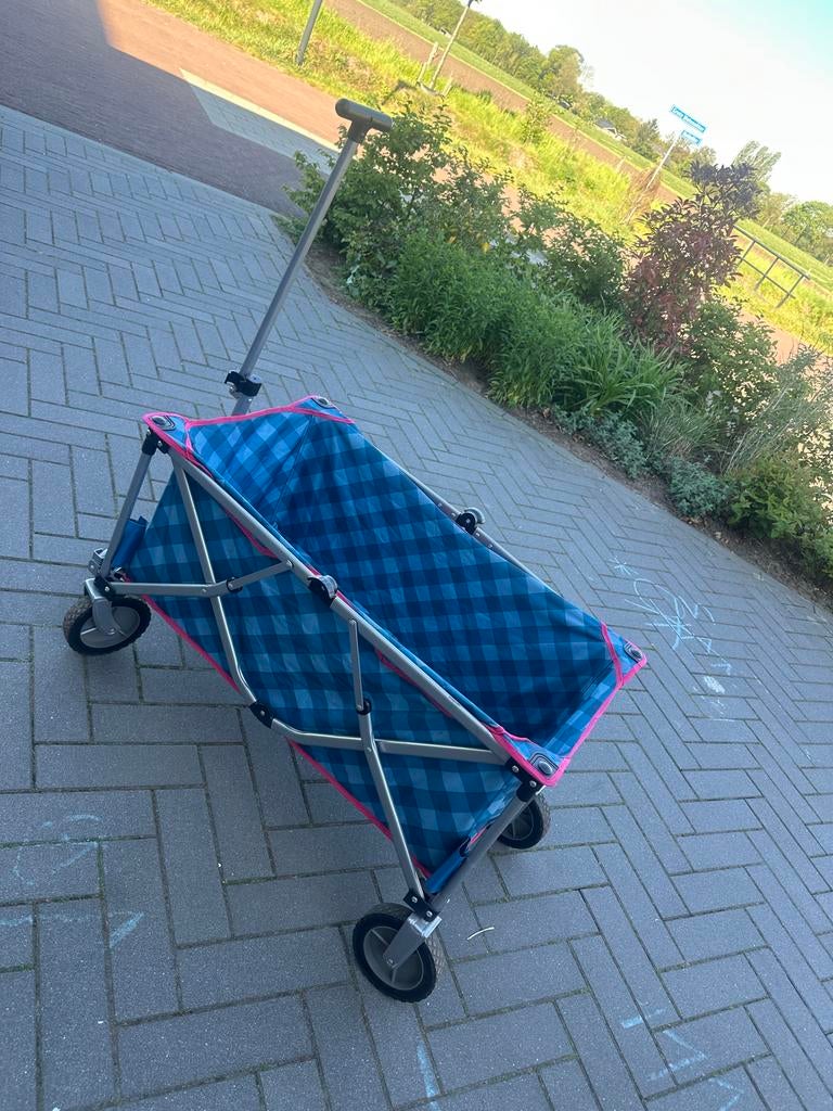 Opvouwbare bolderkar met tas - Ideaal voor uitjes!, Caravans en Kamperen, Ophalen, Opvouwbaar, Zo goed als nieuw