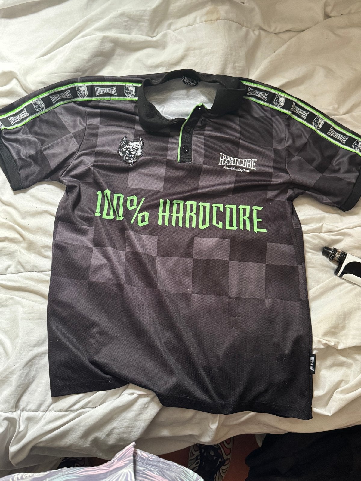 100% Hardcore shirt maat L, Ophalen of Verzenden, Zo goed als nieuw, Maat 52/54 (L), Zwart