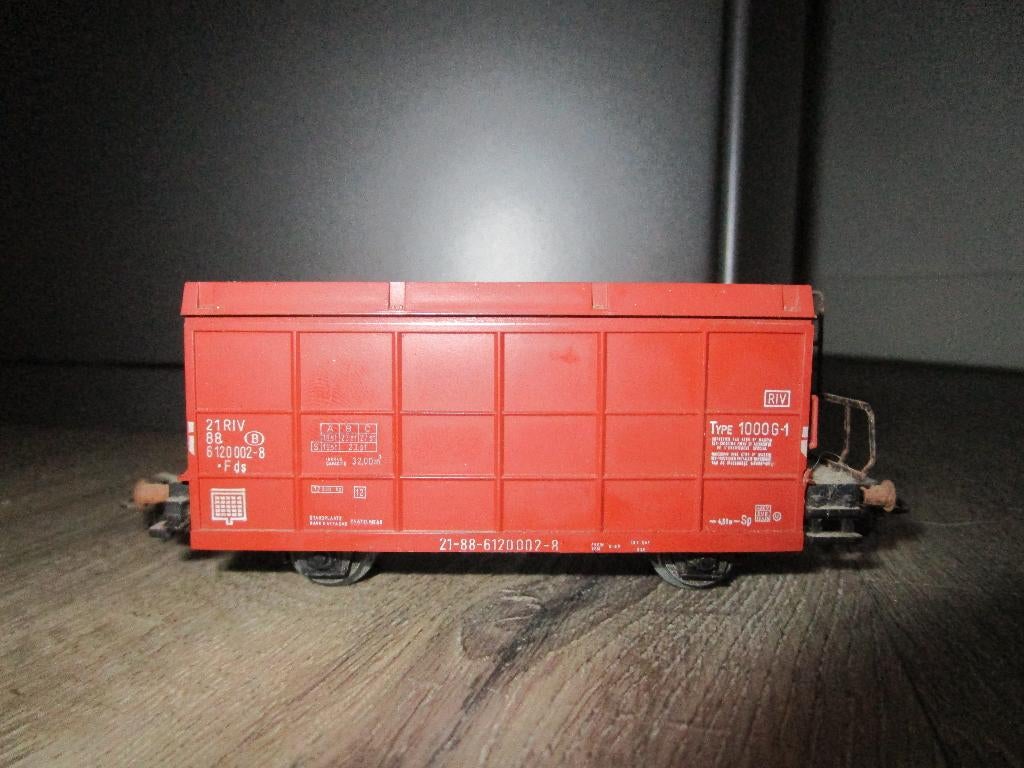 Marklin belgische gondelwagen 4656., Wisselstroom, Gebruikt, Wagon, Ophalen of Verzenden