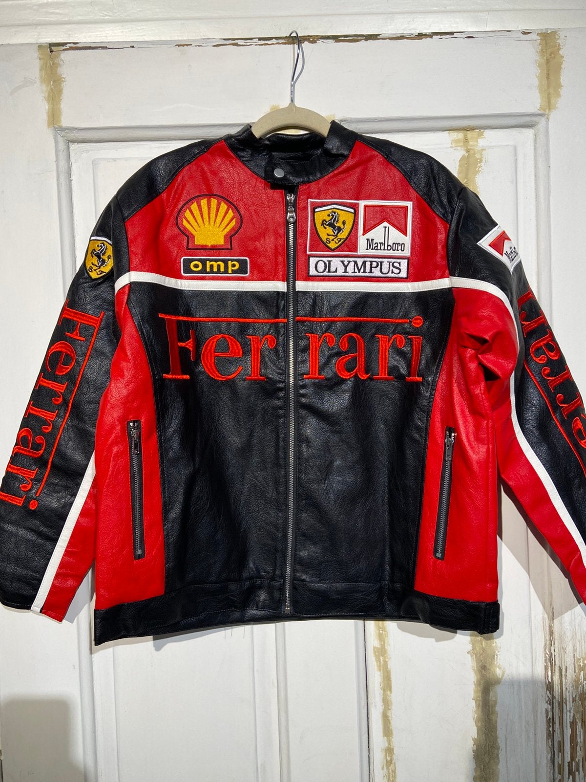 Ferrari Marlboro-jas Rood (maat S) Lederlook rood, Ophalen of Verzenden, Nieuw met kaartje, Heren, Broek | leer