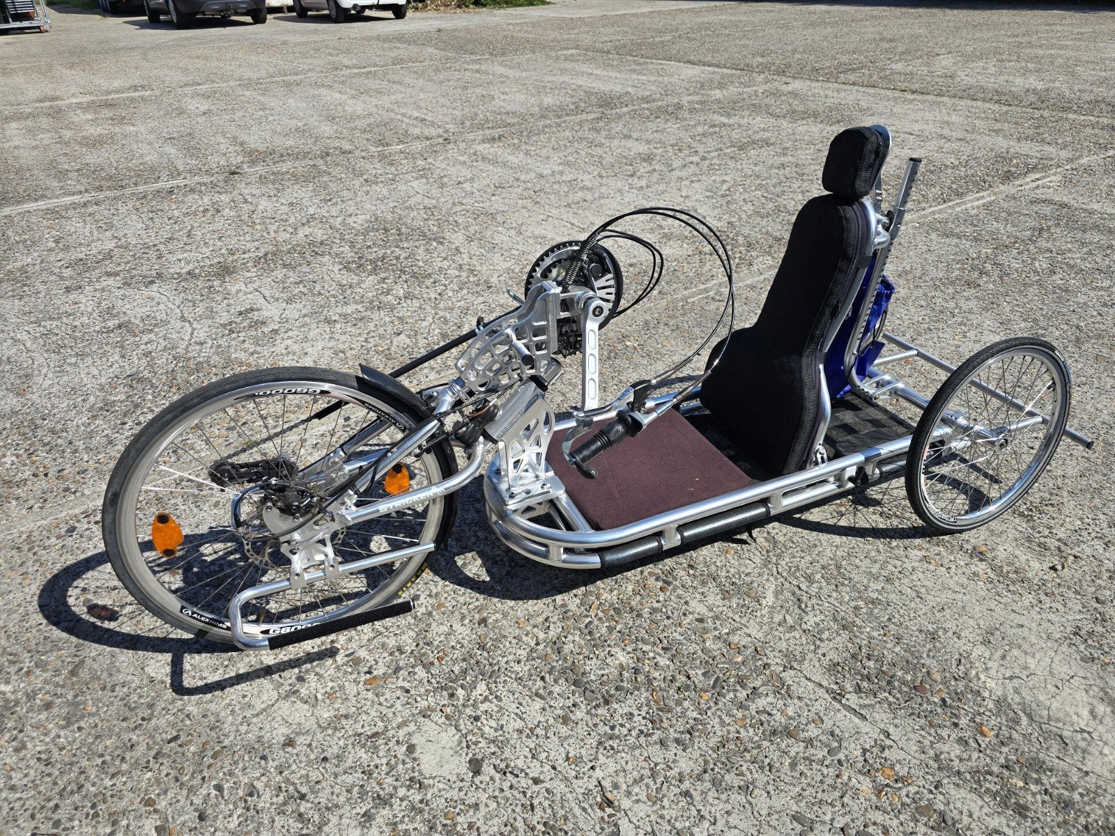 Stricker Lupo Handbike (Ligfiets) – In uitstekende staat!, Gebruikt, Onderstuur, Schijfrem, Ophalen
