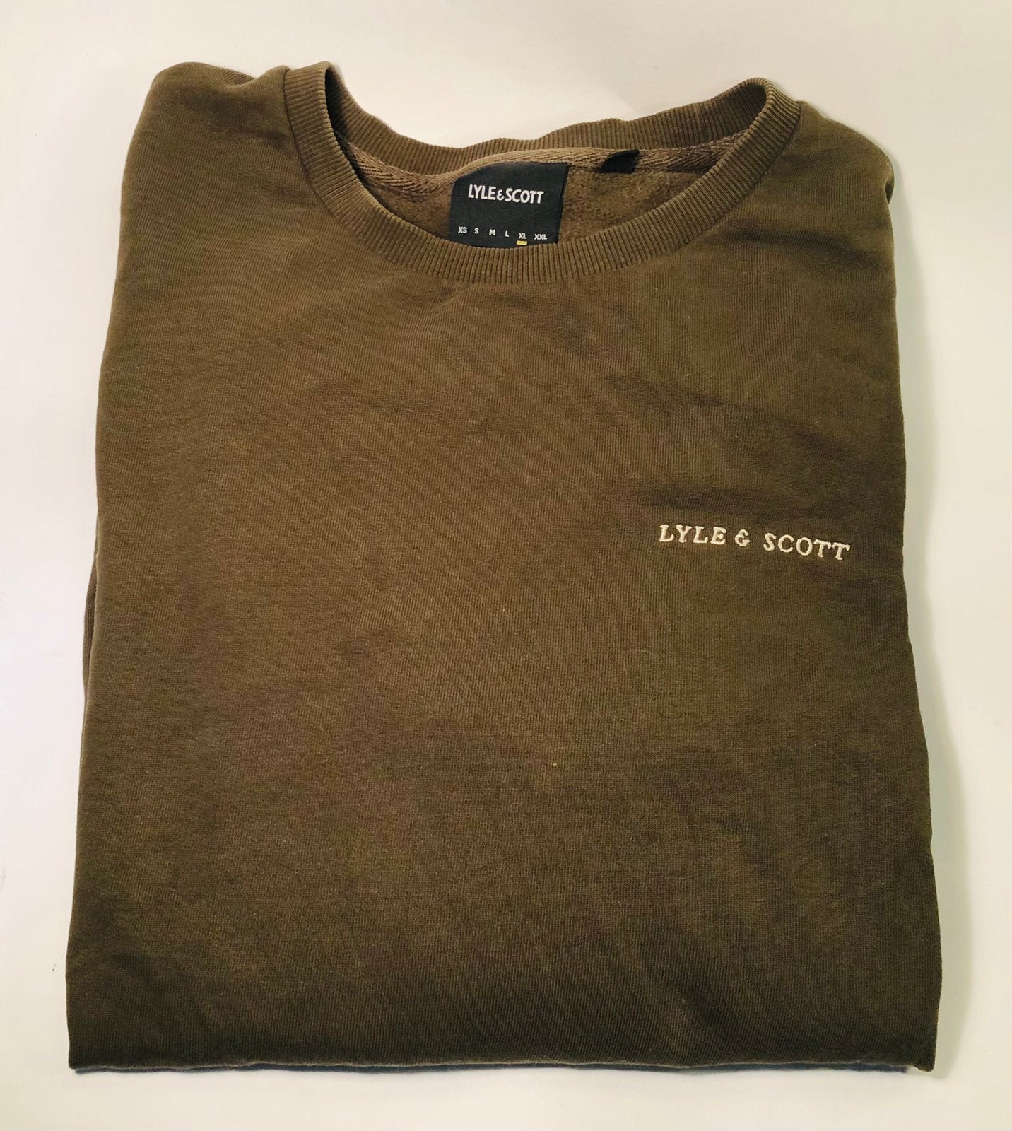 Lyle & Scott trui, legergroen, maat XL, Ophalen of Verzenden, Zo goed als nieuw, Maat 56/58 (XL), Groen