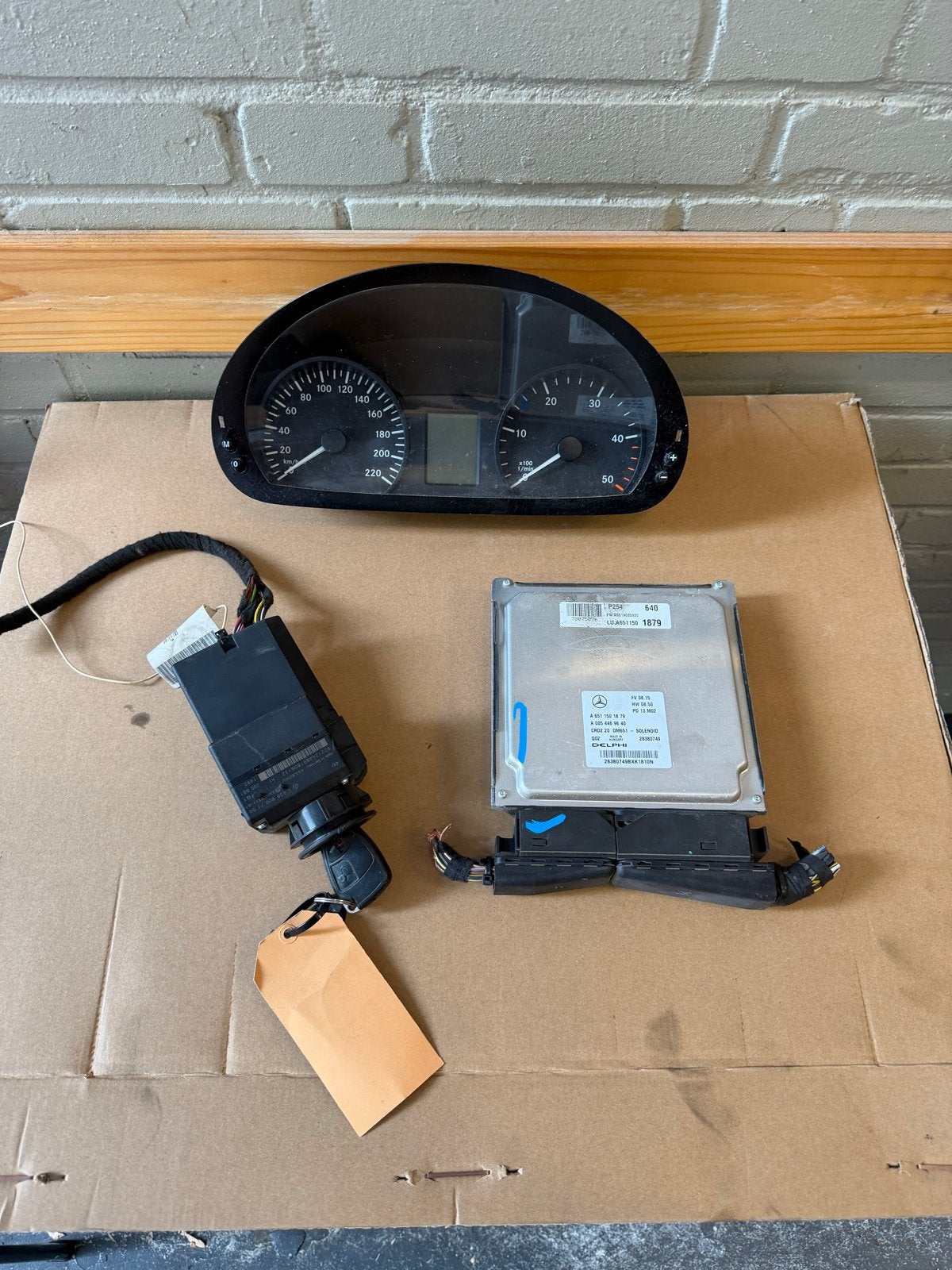 Mercedes-Benz Vito/Viano W639 ECU, contactslot, tellerklok, Ophalen of Verzenden, Gebruikt, Mercedes-Benz