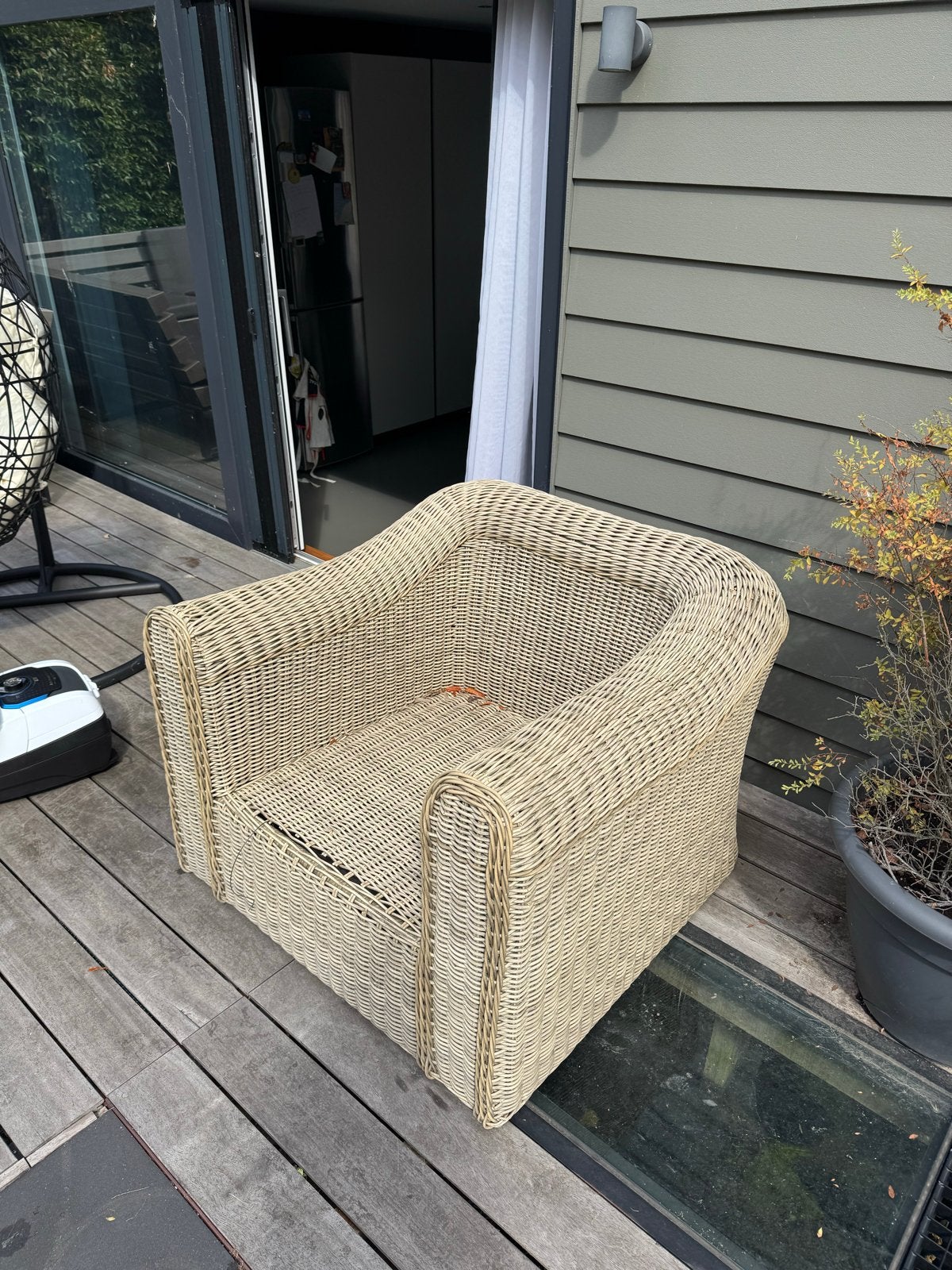 rotan stoel voor buiten, Ophalen, Gebruikt, Overige kleuren, Riet of Rotan