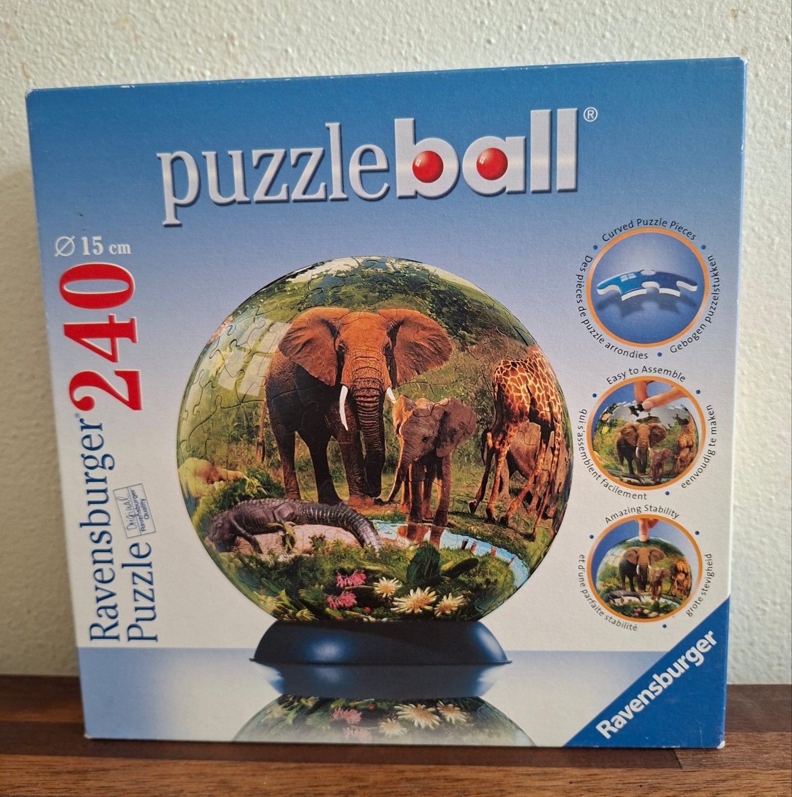 Ravensburger Puzzleball 240 stukjes - Dierenwereld, Ophalen of Verzenden, Minder dan 500 stukjes, Zo goed als nieuw, Rubik's of 3D-puzzel