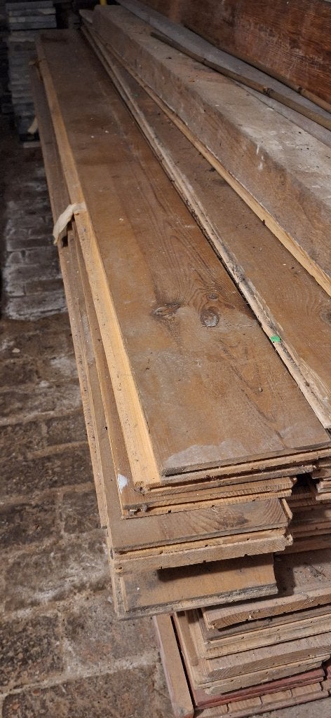 Partij grenen hout parket, Ophalen, Gebruikt, Minder dan 25 mm, 250 tot 300 cm