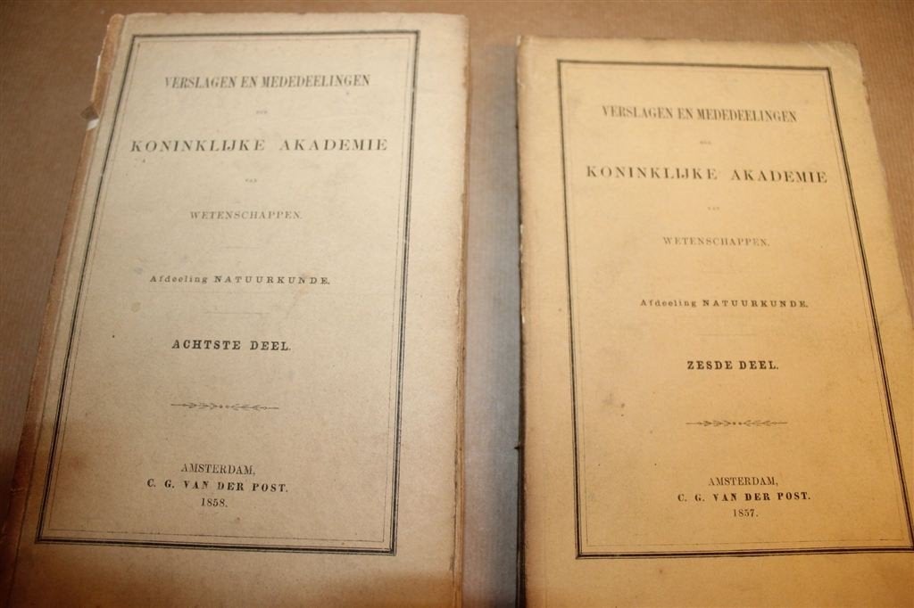 Verslagen & Mededeelingen — 4 Delen Natuurkunde 1855-1859, Ophalen of Verzenden