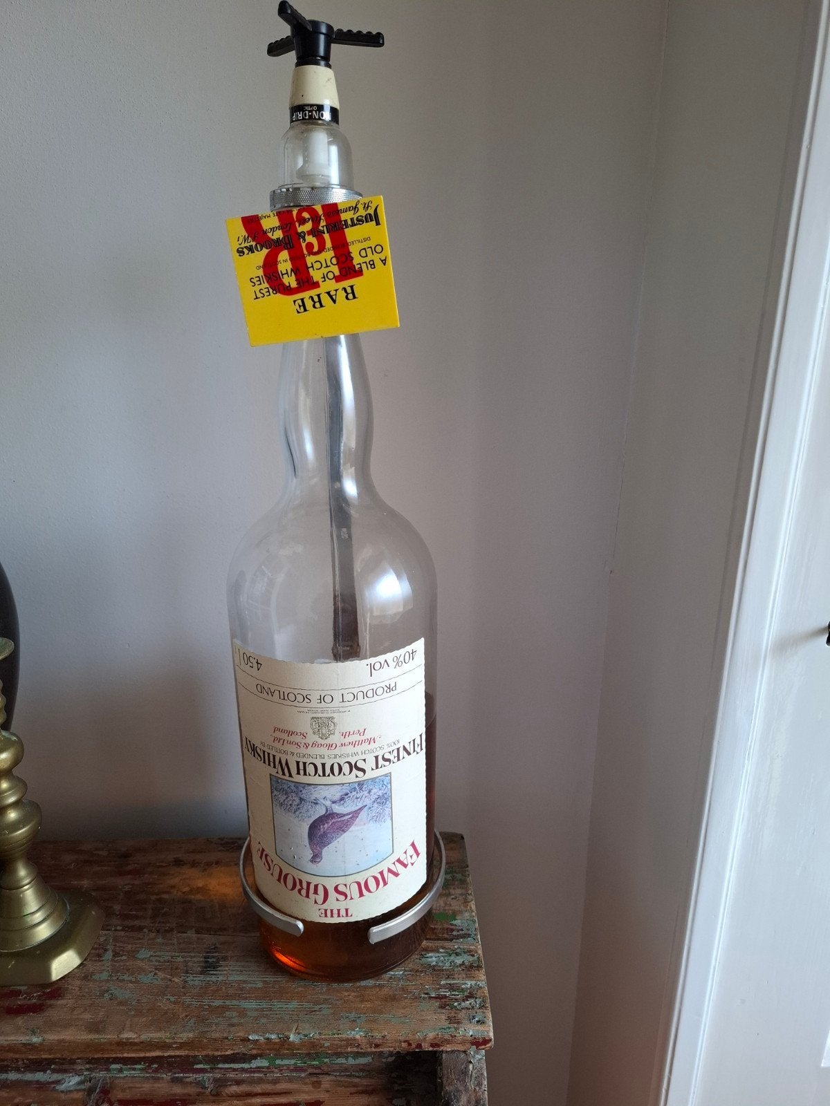 Bar butler, grote houder voor 4.5 literfles bar mancave, Ophalen, Zo goed als nieuw