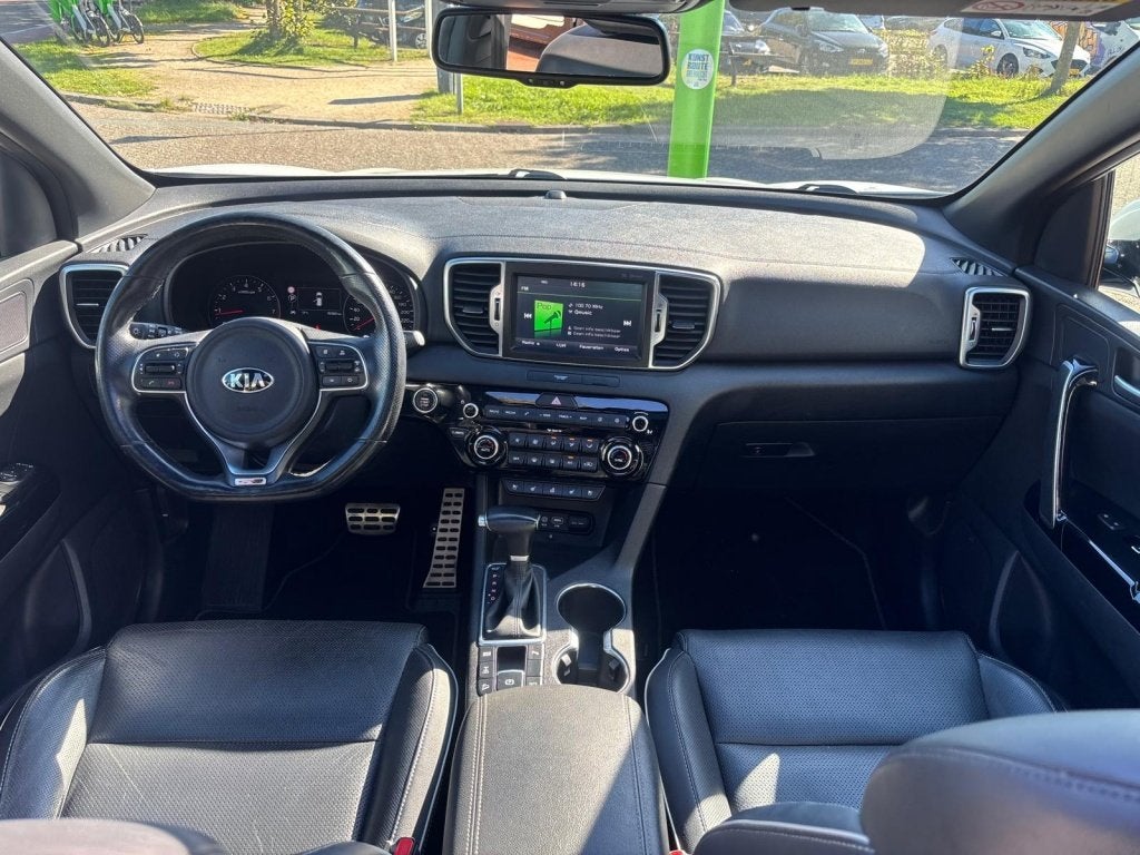 Kia Sportage 1.6 T-GDI 4WD GT Line PlusLine vol opties, Auto's, Gebruikt, 4 cilinders, Wit, Leder