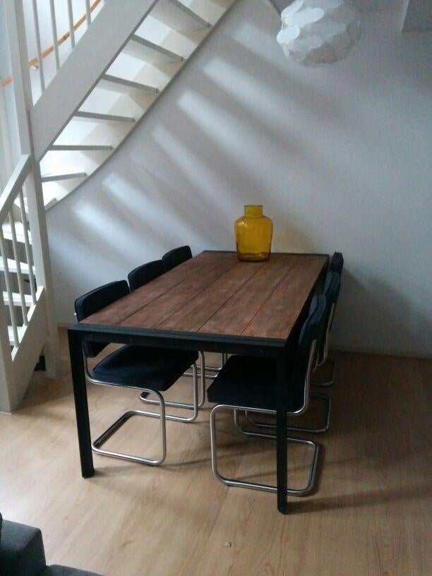 Eettafel, Huis en Inrichting, Tafels | Eettafels, Ophalen, Teakhout, 50 tot 100 cm, Zo goed als nieuw