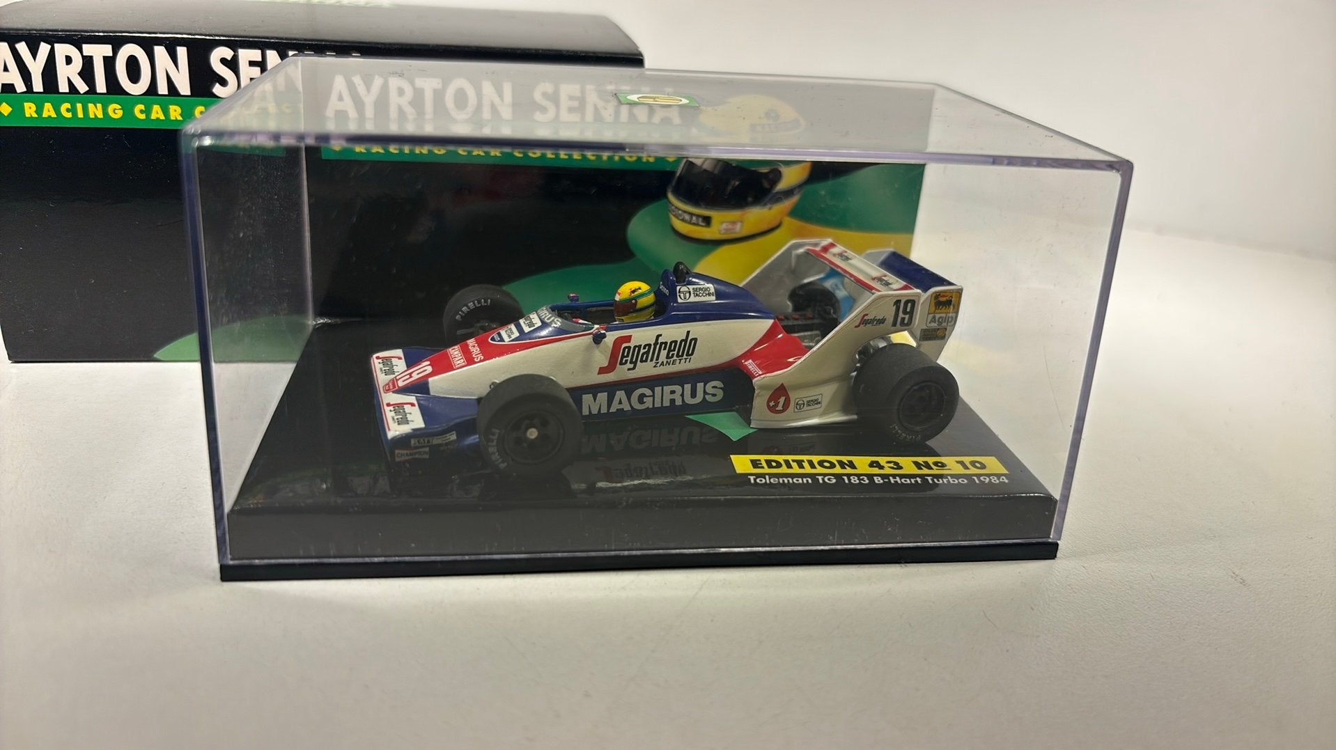 F1 toleman gt 183 b hart turbo 1984 ayrton senna minichamps, Hobby en Vrije tijd, Modelauto's | 1:43, Auto, Ophalen of Verzenden
