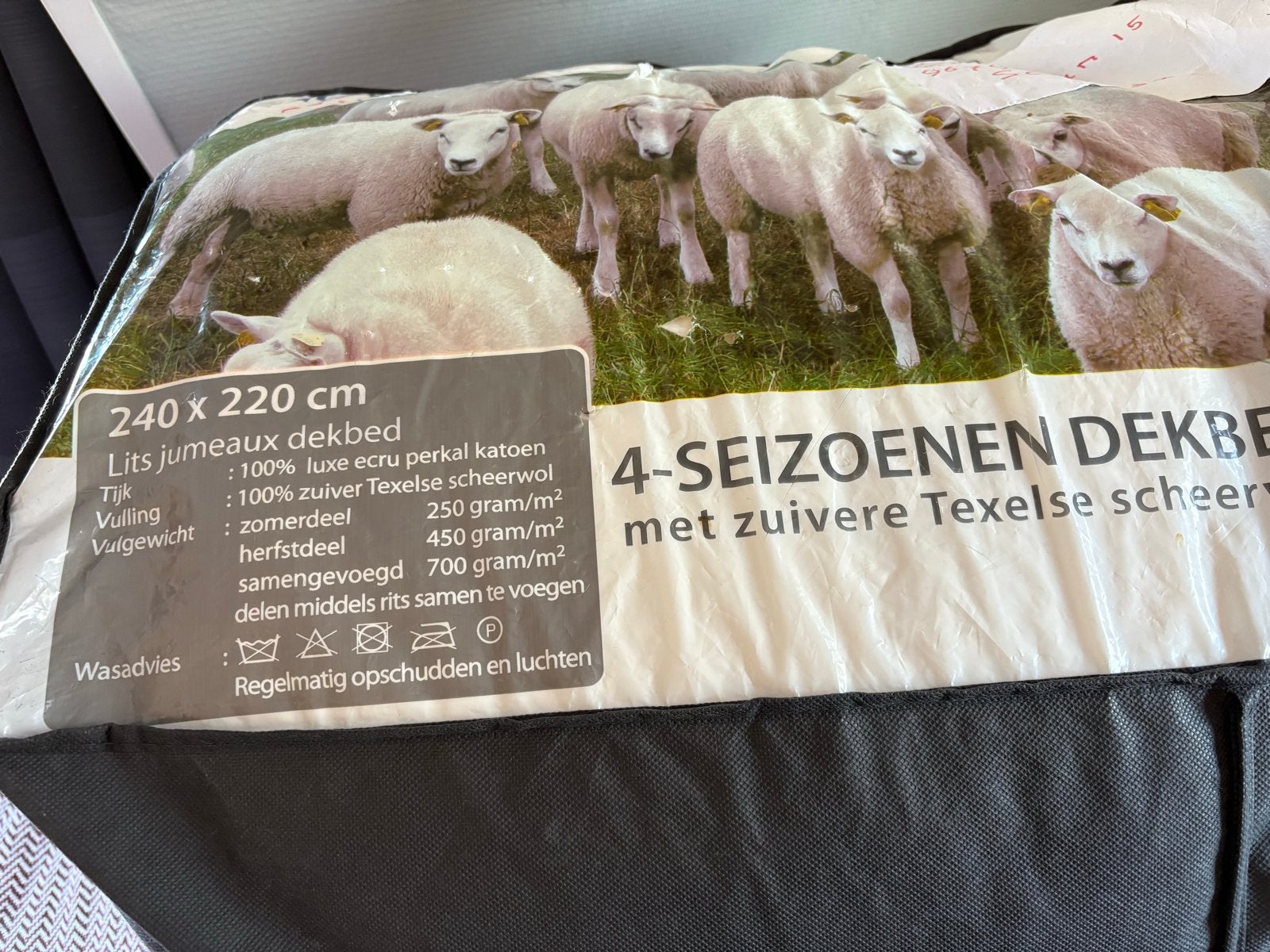 Novitesse 4-seizoenen dekbed Lits-jumeaux Texelse scheerwol, Anti-allergisch, Lits-jumeaux, Wit, Ophalen of Verzenden
