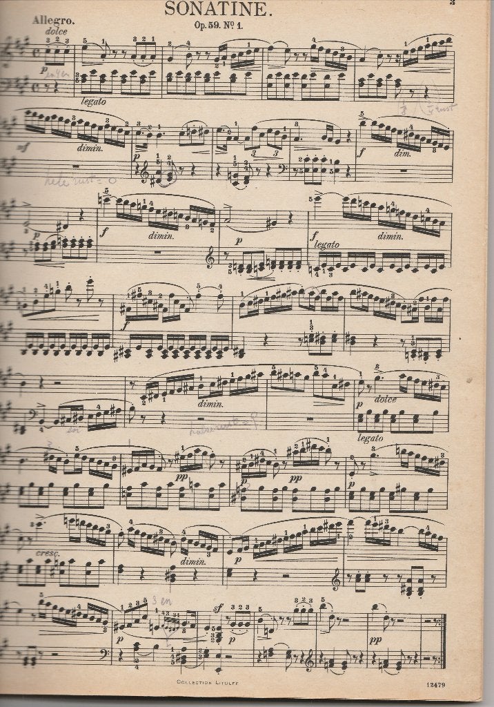 Classical : Sonatine 's -Sheet Music -Kuhlau & Clementi, Ophalen, Gelezen, Algemeen