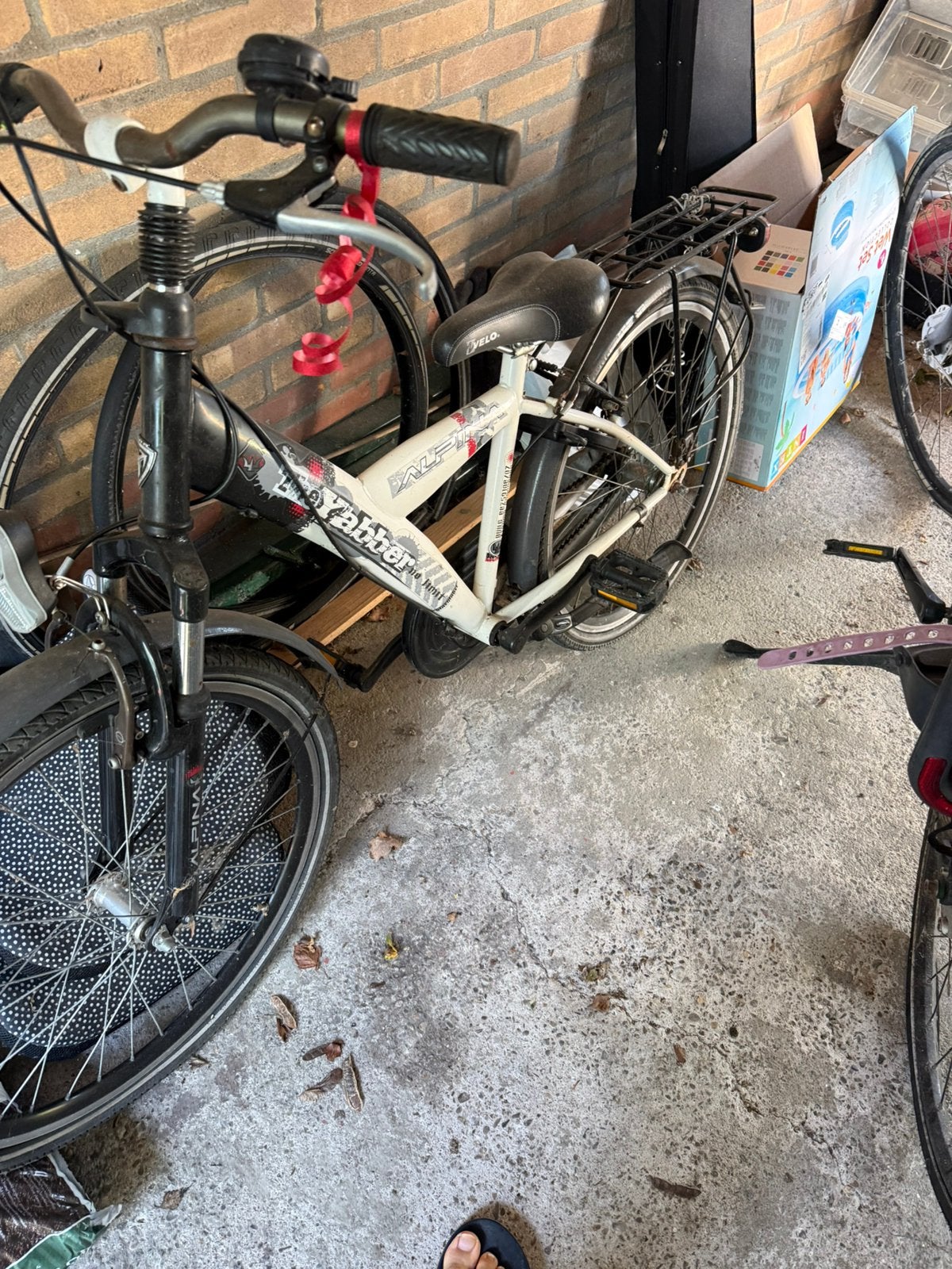Alpina jongens fiets te koop, Ophalen, Gebruikt, 14 inch of minder, Handrem