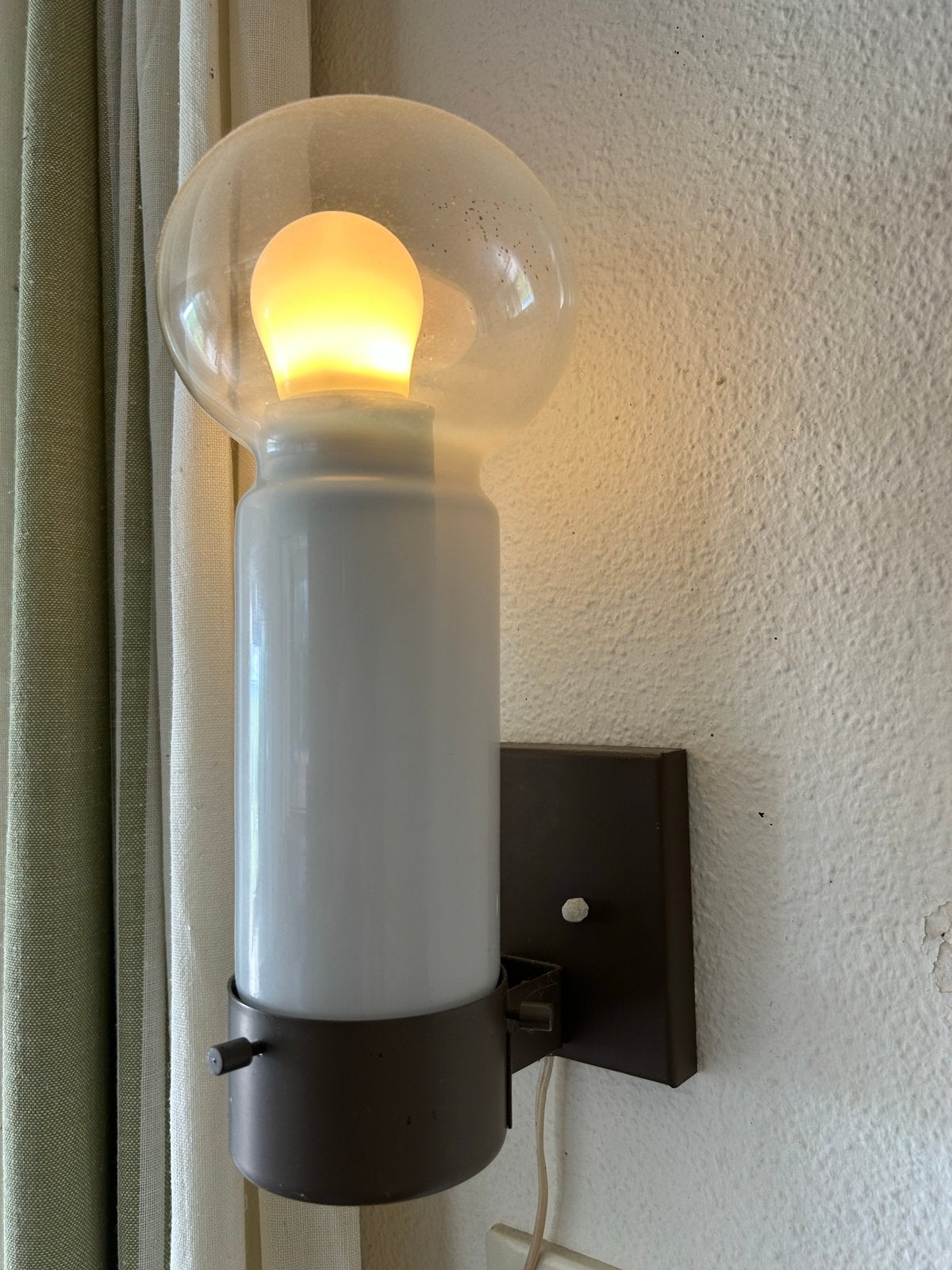 RAAK Amsterdam vintage wandlamp – Zandloper – jaren 60/70, Met snoer/stekker, Gebruikt, Glas, Overige merken