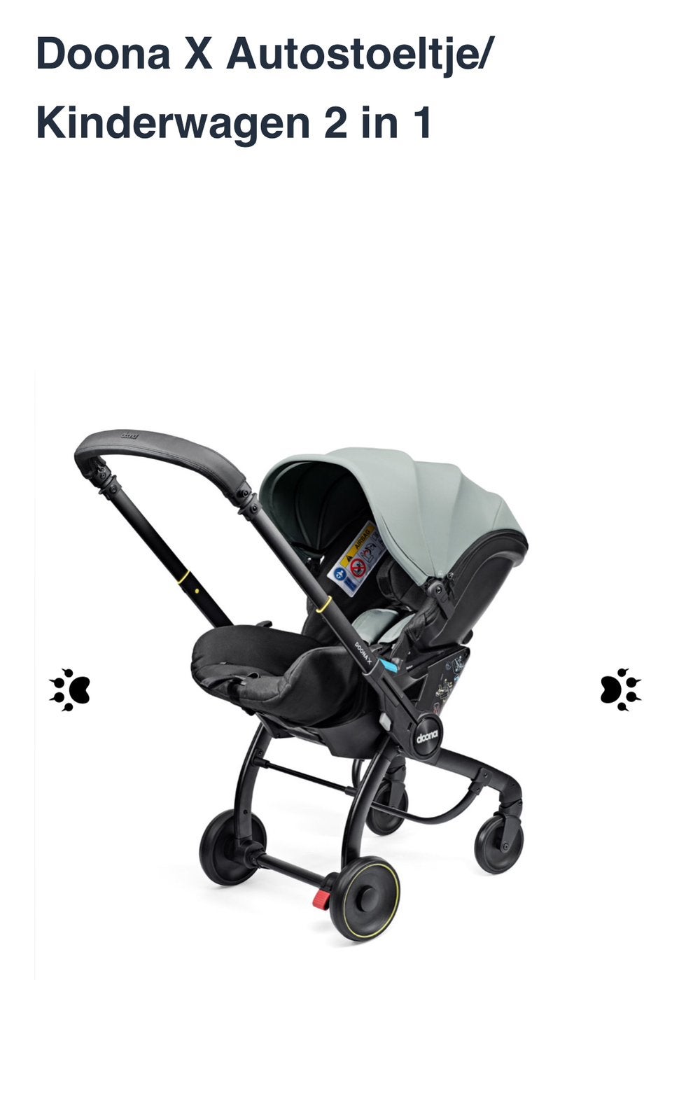 Doona X kinderwagen autostoeltje, Ophalen, Zo goed als nieuw, Overige merken