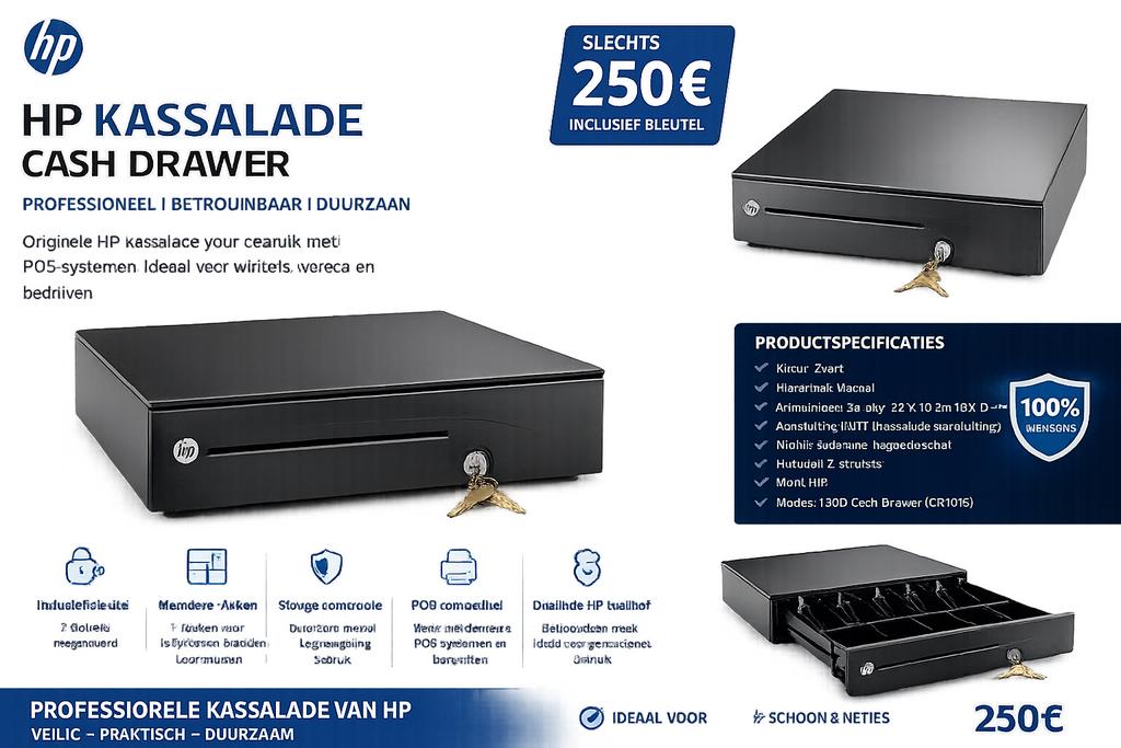 HP Kassalade / Cash Drawer – Professioneel, Ophalen of Verzenden, Zo goed als nieuw
