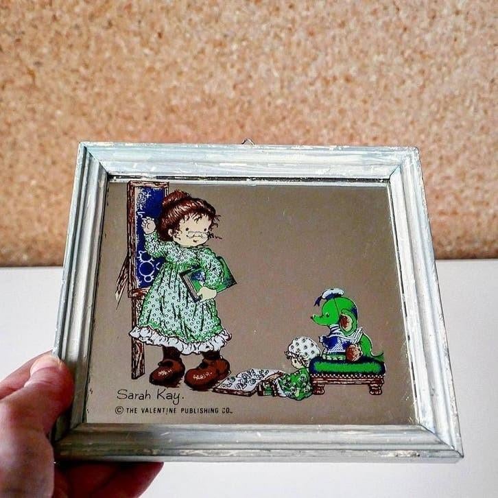 Sarah Kay spiegeltje, Verzamelen, Retro, Ophalen of Verzenden, Huis en Inrichting
