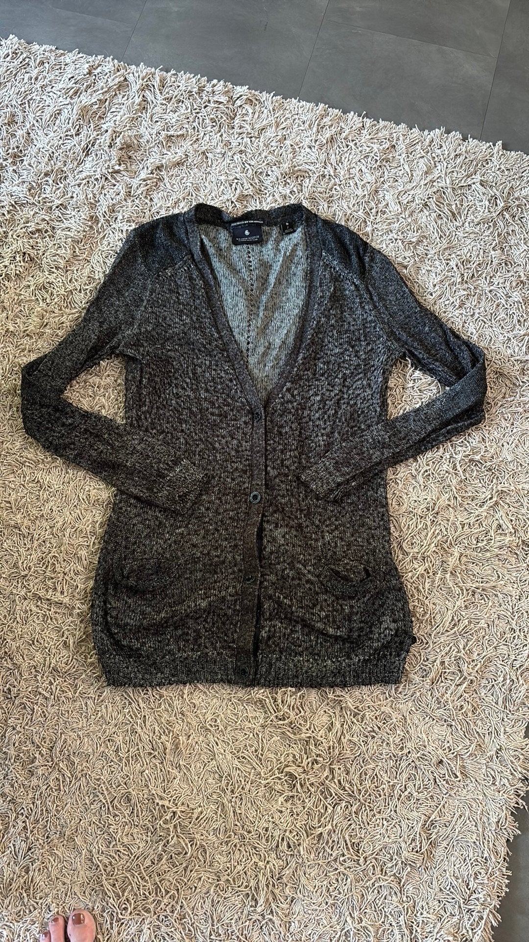 Maison Scotch fijngebreid vest donkergrijs – maat 2 (S/M, ., Ophalen of Verzenden, Zo goed als nieuw, .