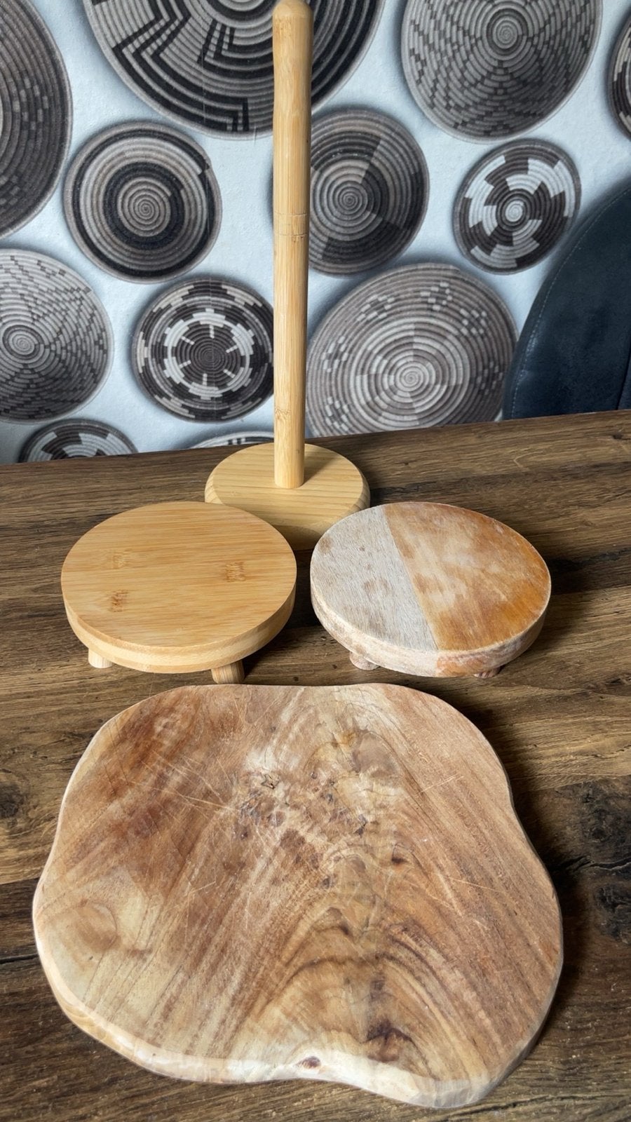 Houten keukenaccessoires: snijplank, onderzetters, houder, Ophalen, Gebruikt, Hout, Snij-/serveerplank