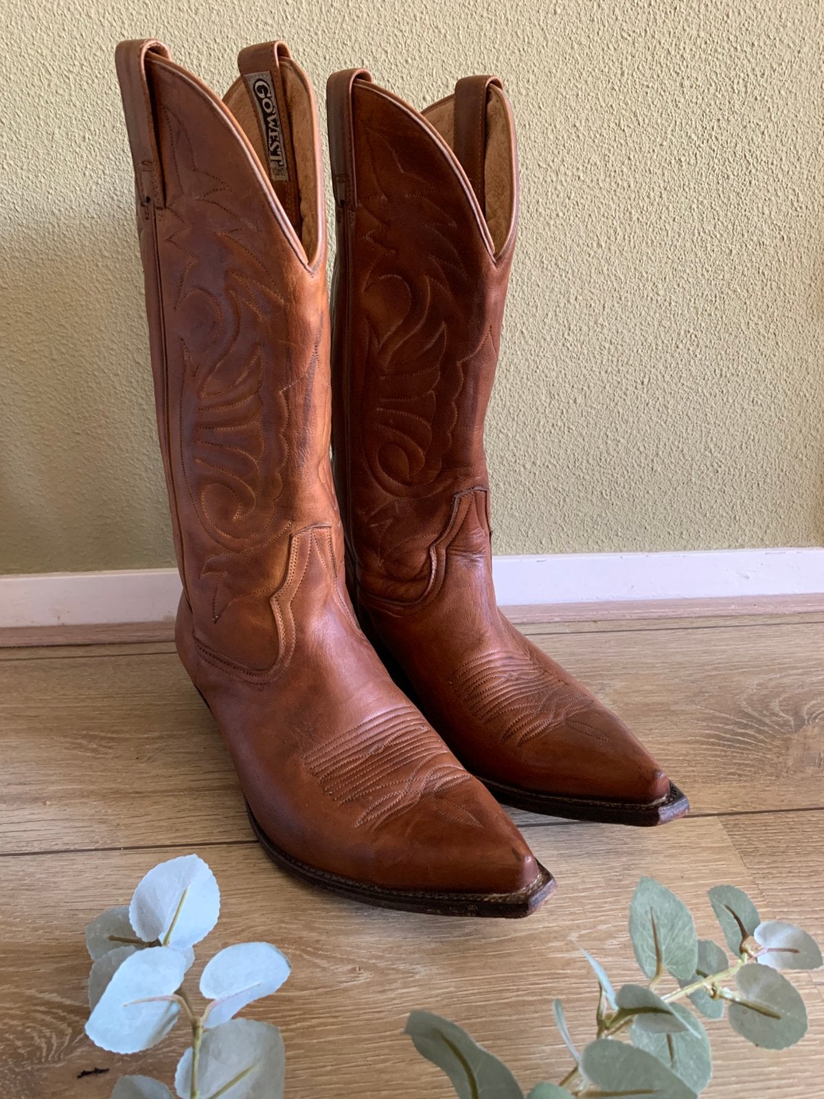 Go West cowboylaarzen 43 44 western boots bohemian laarzen, -, Boots, Ophalen of Verzenden, Zo goed als nieuw
