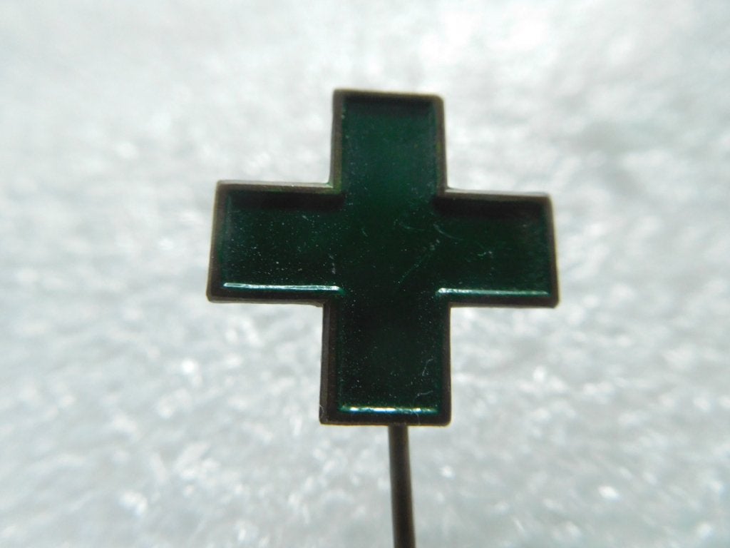 speldje groene kruis, Verzamelen, Verzenden, Zo goed als nieuw, Overige onderwerpen