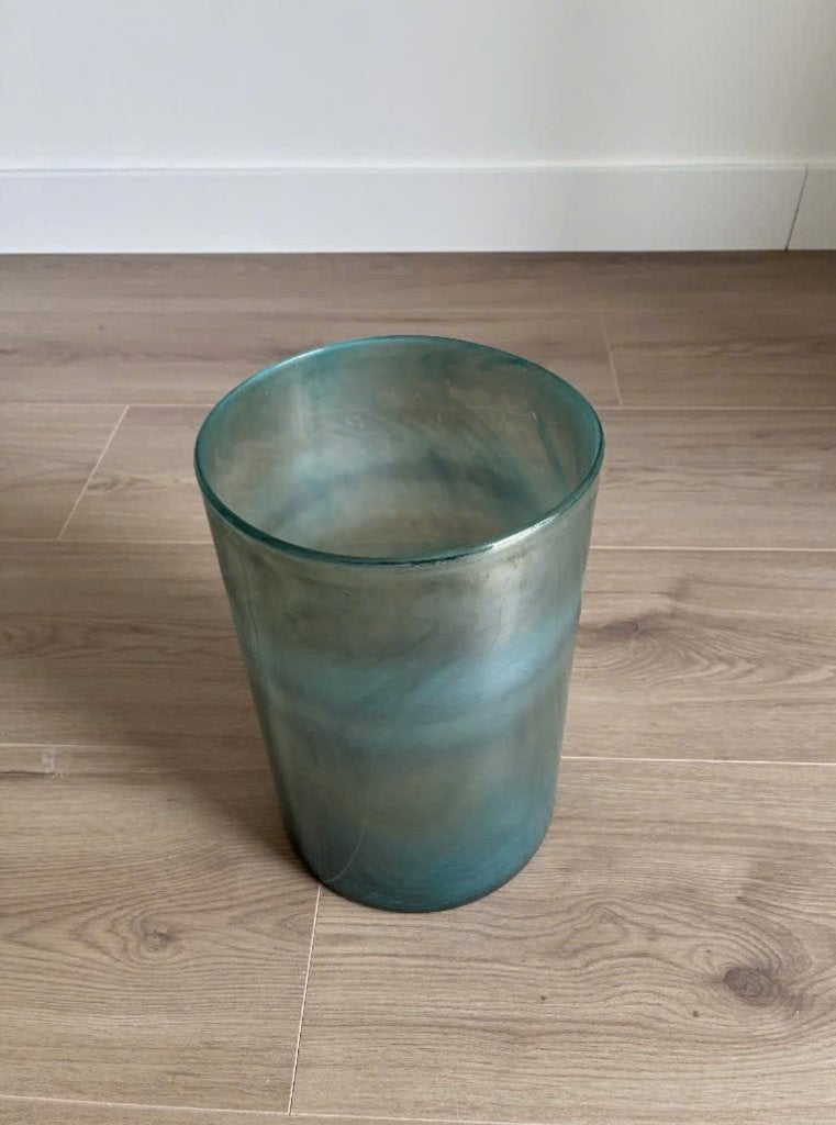 Riviera Maison glass vase 20 x 32 cm, Ophalen, Zo goed als nieuw, Overige kleuren, Glas
