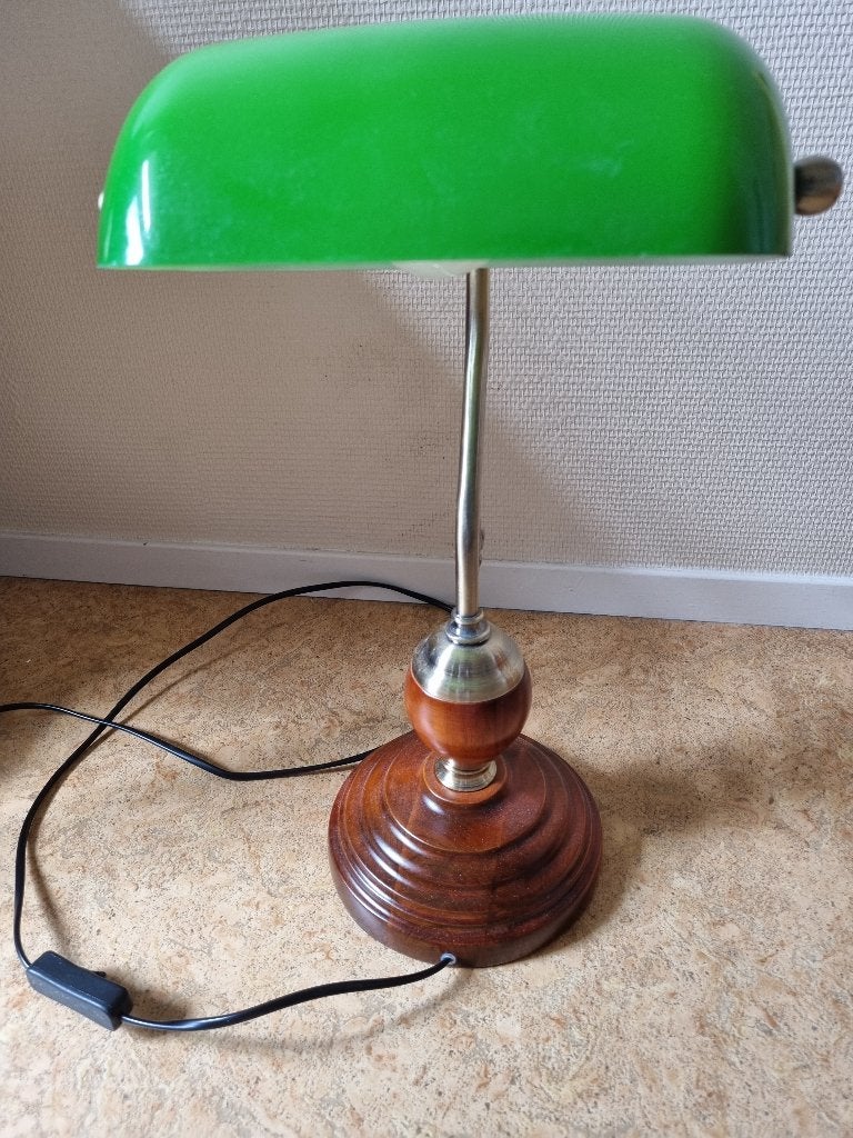 Relaxdays Notarislamp groene kap, Ophalen
