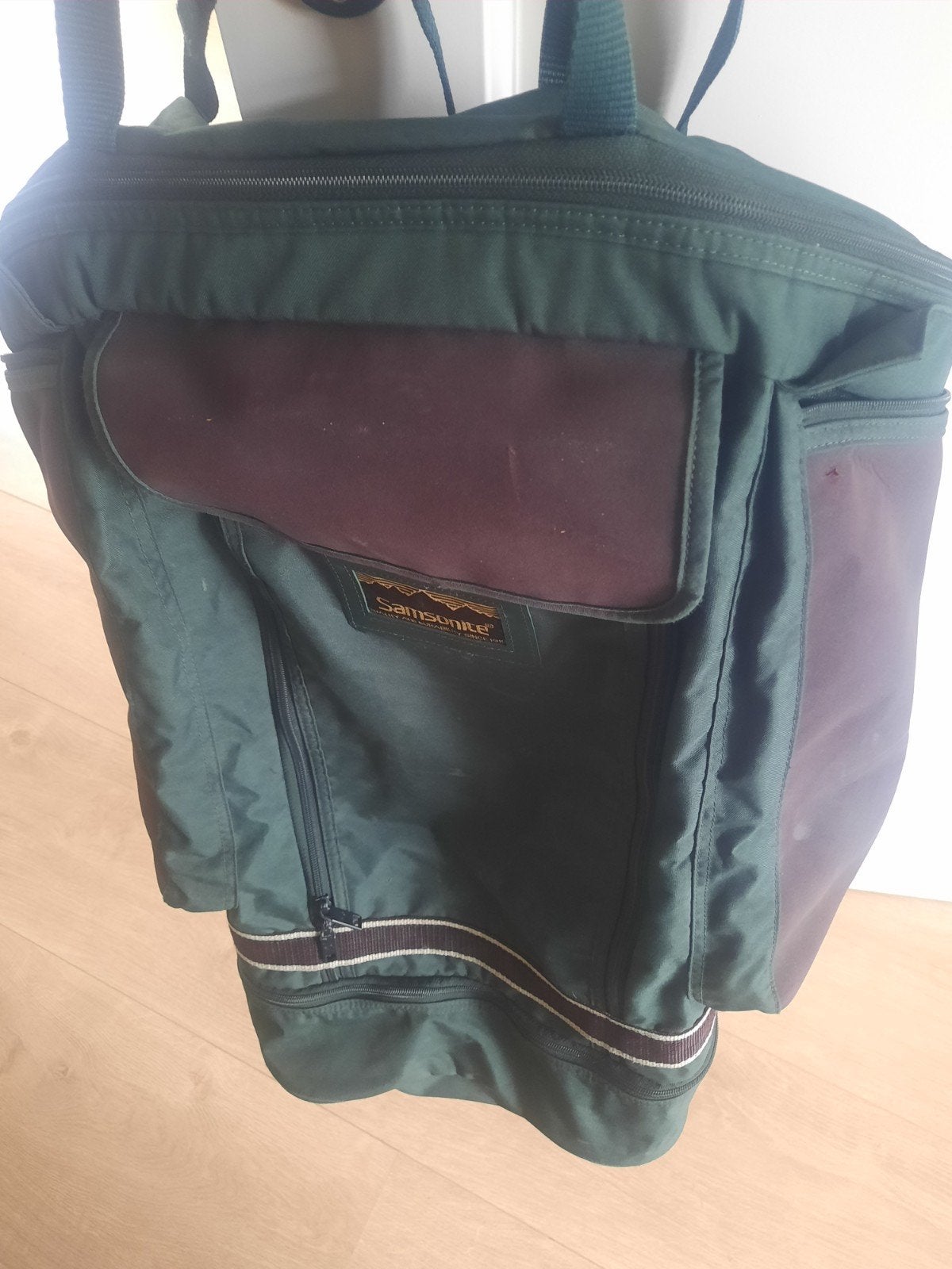 Samsonite rugzak - Groen met bruine accenten, Sieraden, Tassen en Uiterlijk, Gebruikt, 25 tot 40 cm, Ophalen, Overige merken
