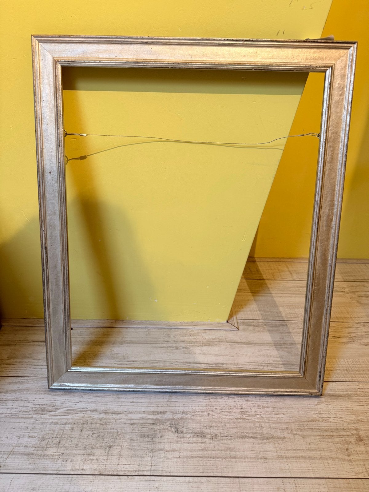 Zilverkleurige Italiaanse Houten Lijst 55x45cm, Huis en Inrichting, Schilderijlijst, Ophalen of Verzenden, Zilver, Hangend